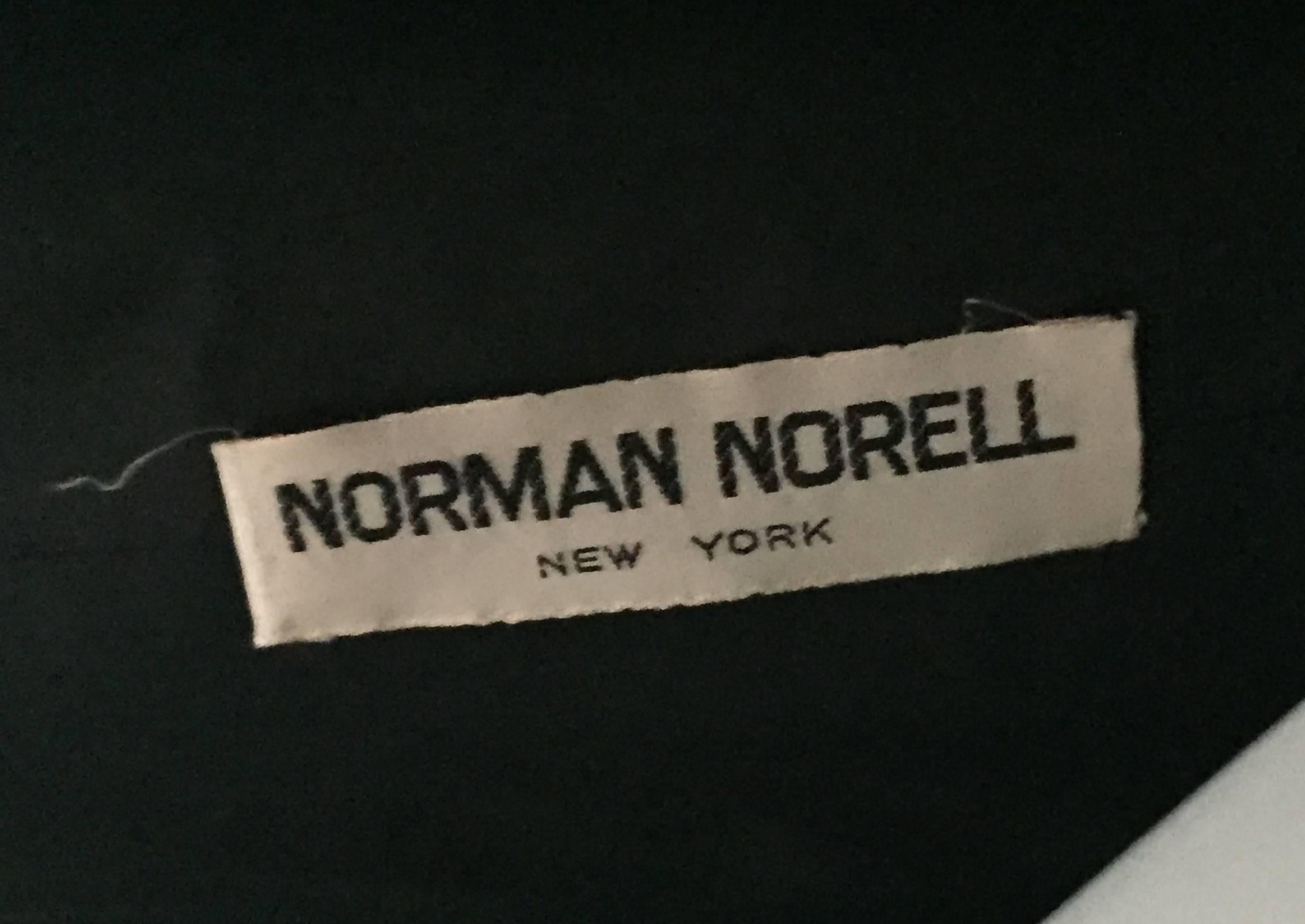 Norman Norell 1957 black wool flare skirt size 6 / 8.  For Sale 4