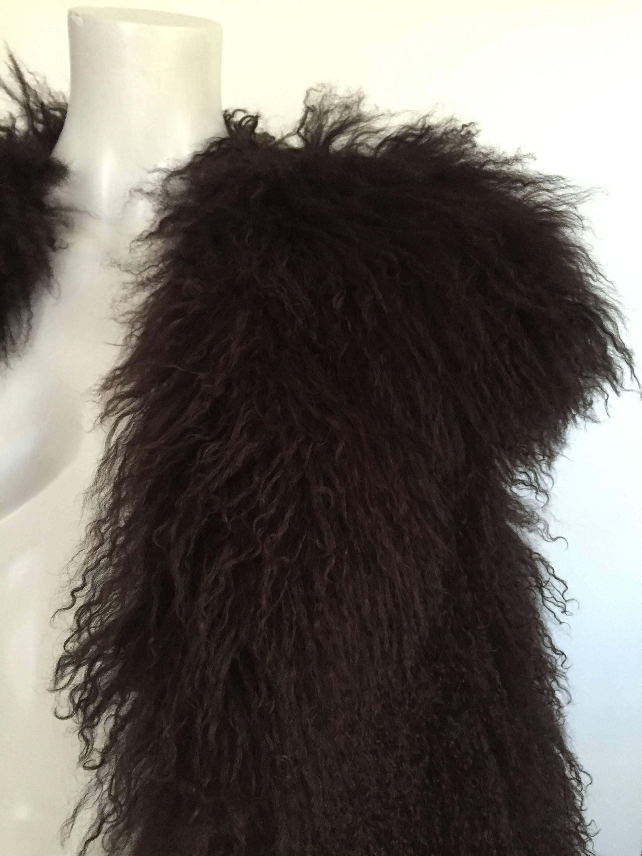Sonia Rykiel Mongolian Fur Vest Size 6 / 8.  1