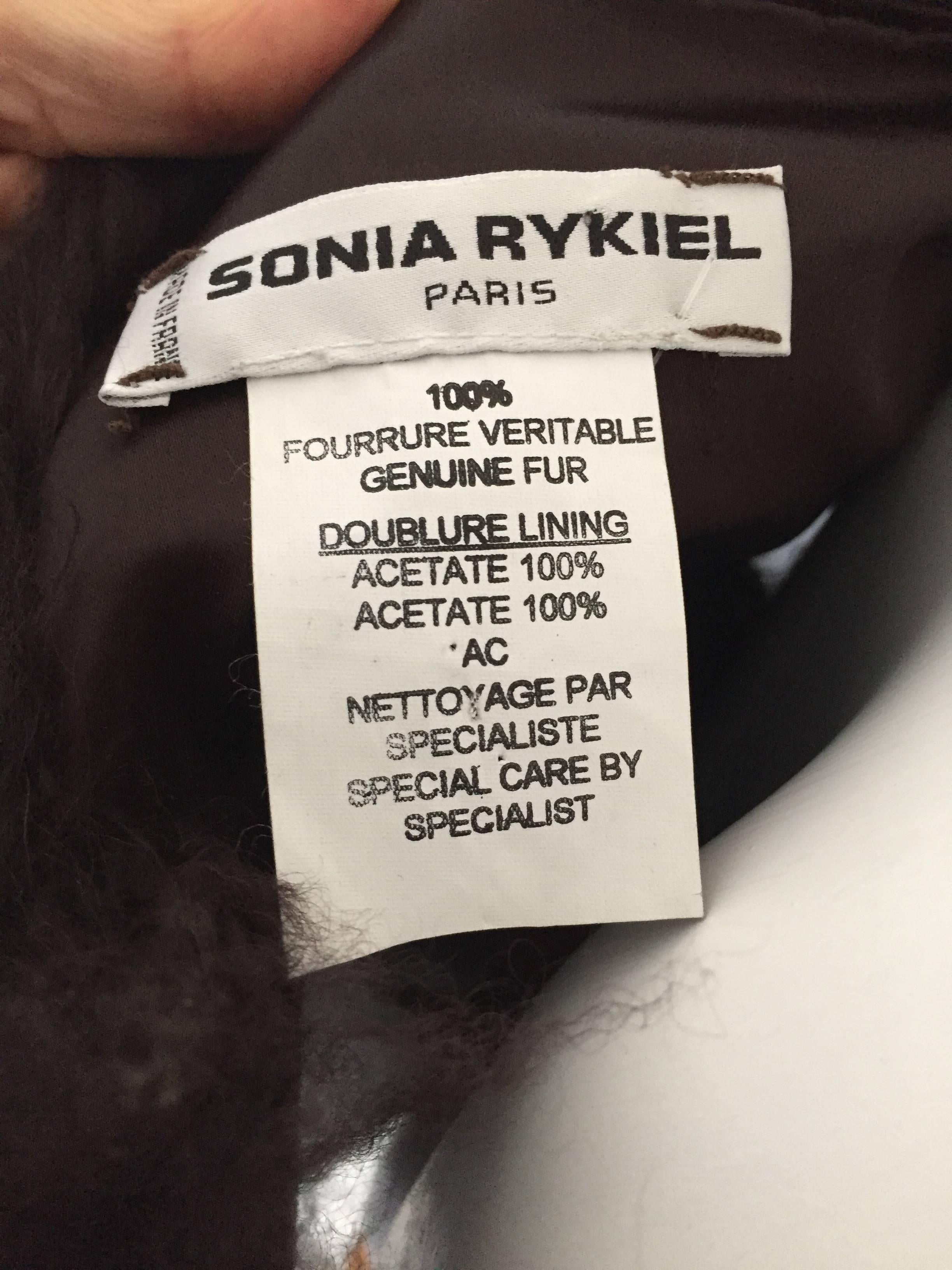 Sonia Rykiel Mongolian Fur Vest Size 6 / 8.  3