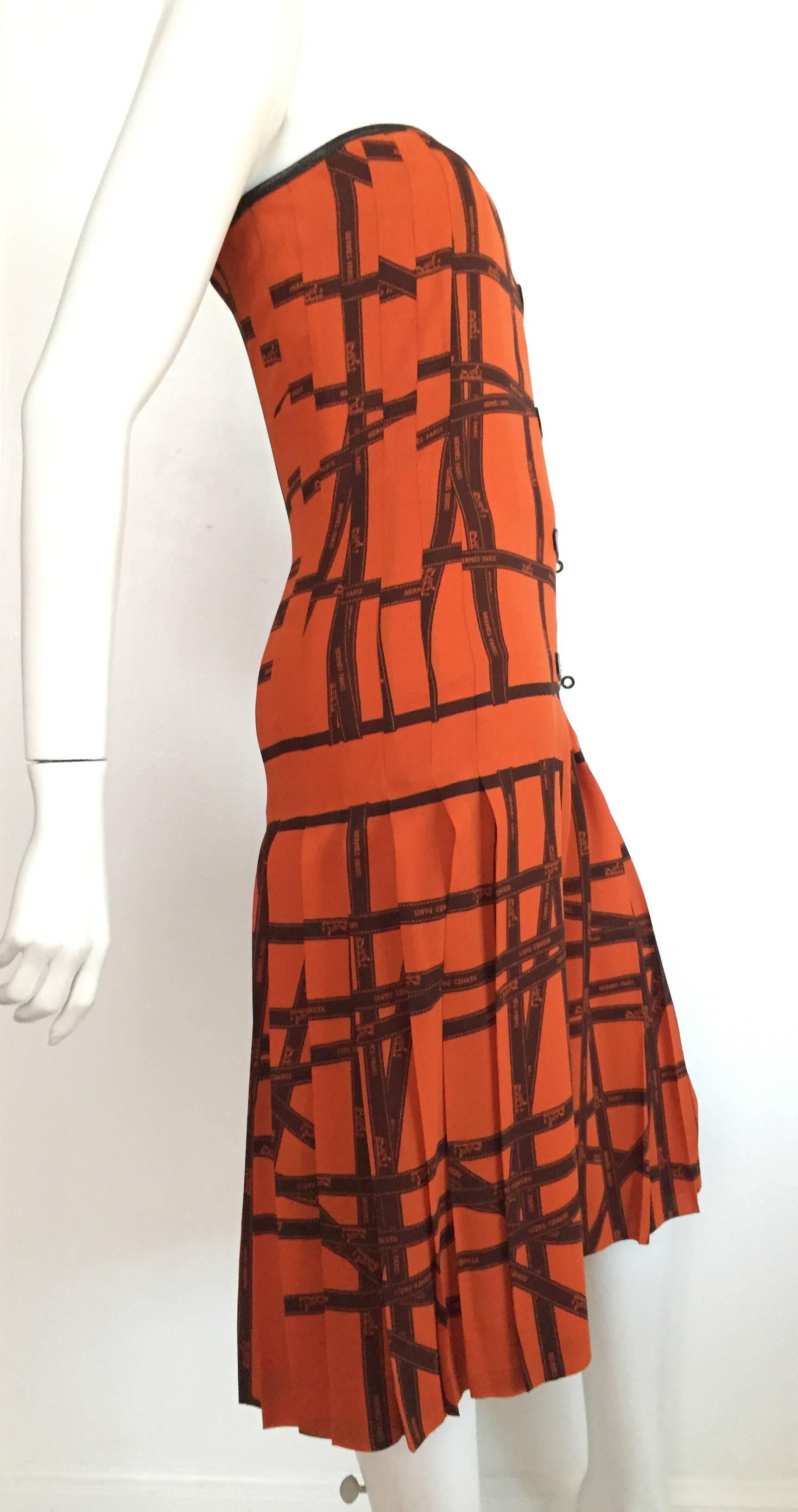 Women's Hermes by Jean Paul Gaultier 2004 Ribbon silk dress size 4.  For Sale