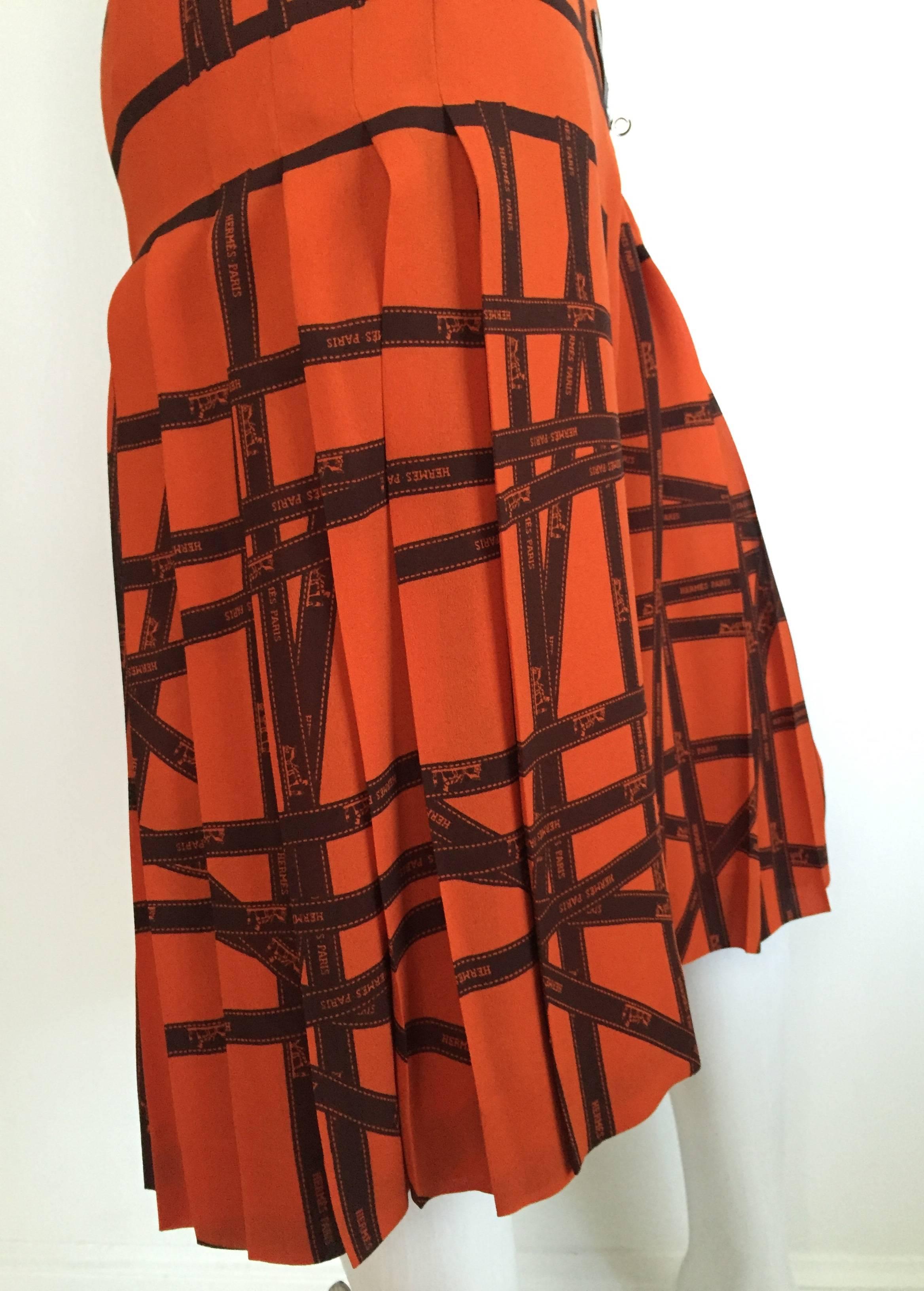 Hermes by Jean Paul Gaultier 2004 Ribbon silk dress size 4.  For Sale 3