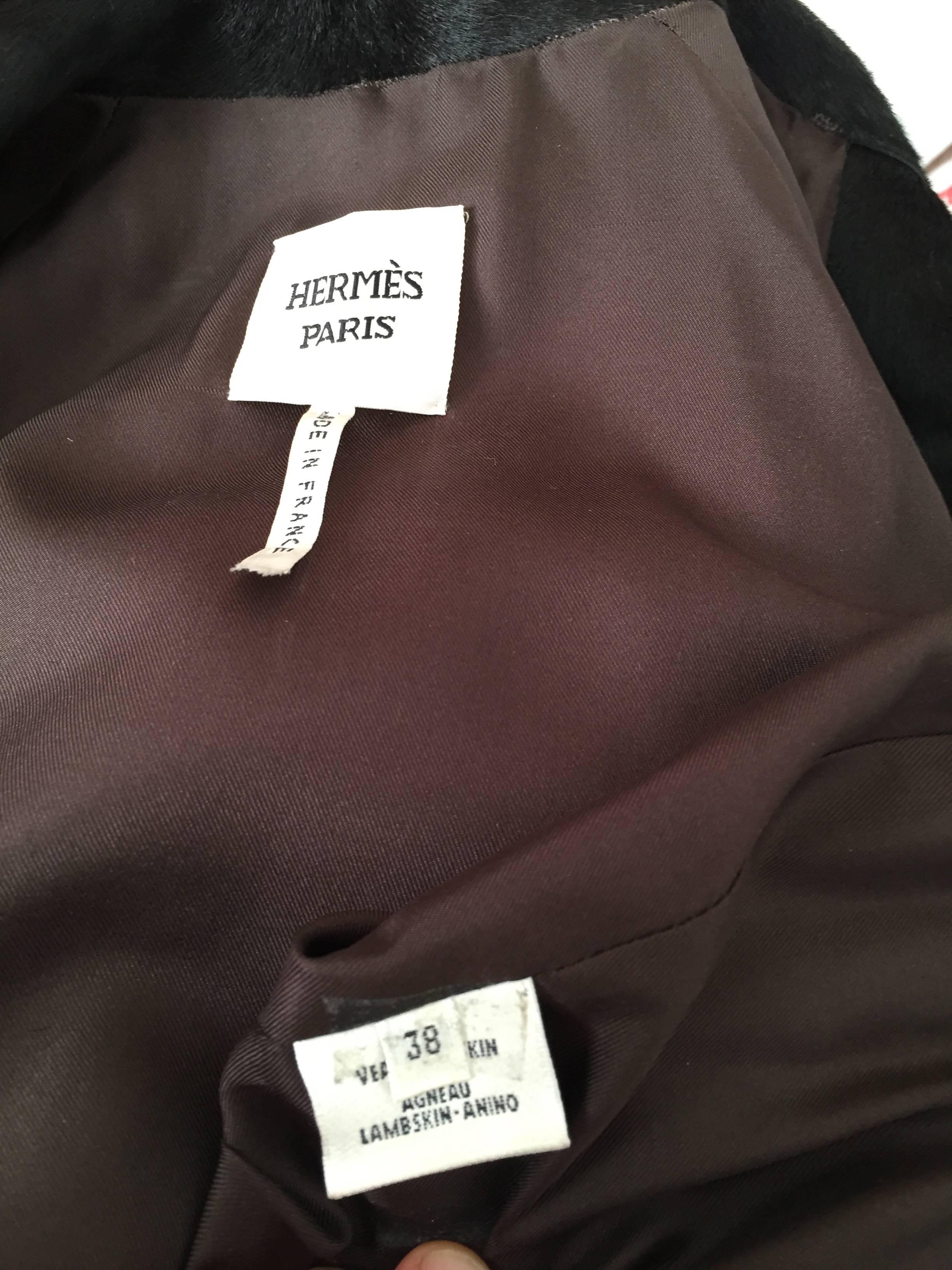 Hermes by Jean Paul Gaultier 2004 brown calf skin trench coat size 6. For Sale 5