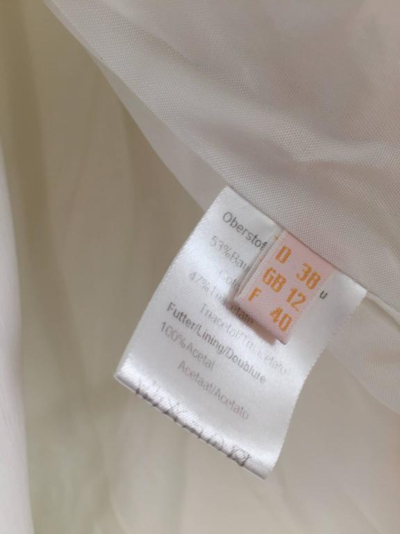 Biba 90s white cotton jacket size 6. For Sale at 1stdibs