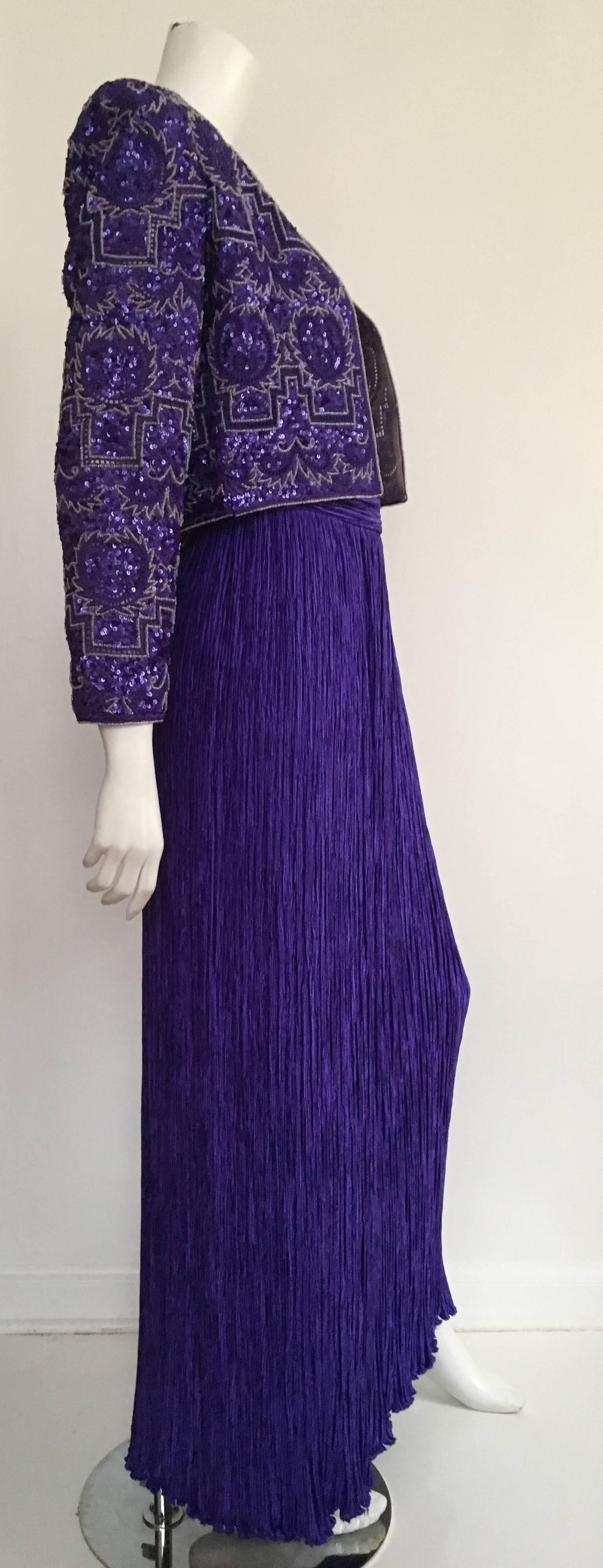 Women's Mary McFadden Couture for Saks 80s Gown Size 6.  For Sale