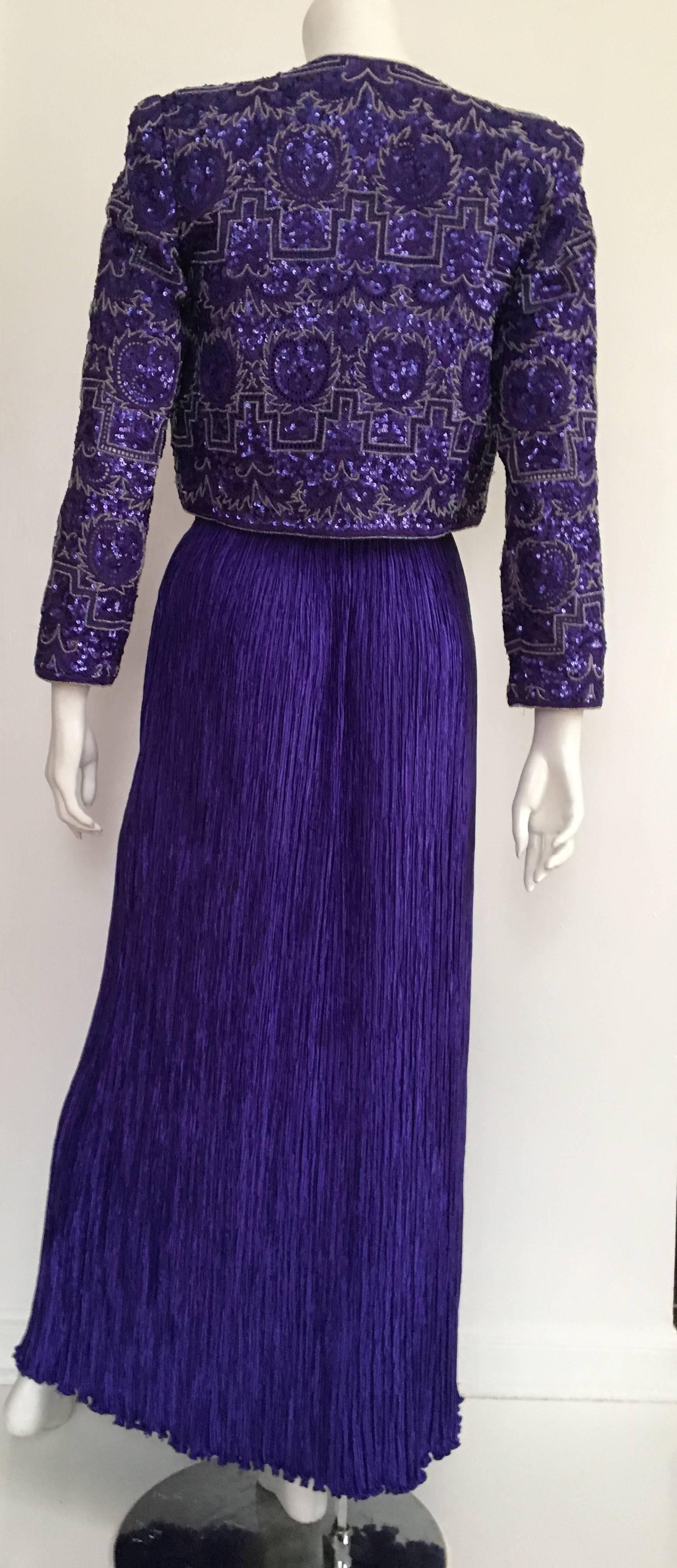Mary McFadden Couture for Saks 80s Gown Size 6.  For Sale 1