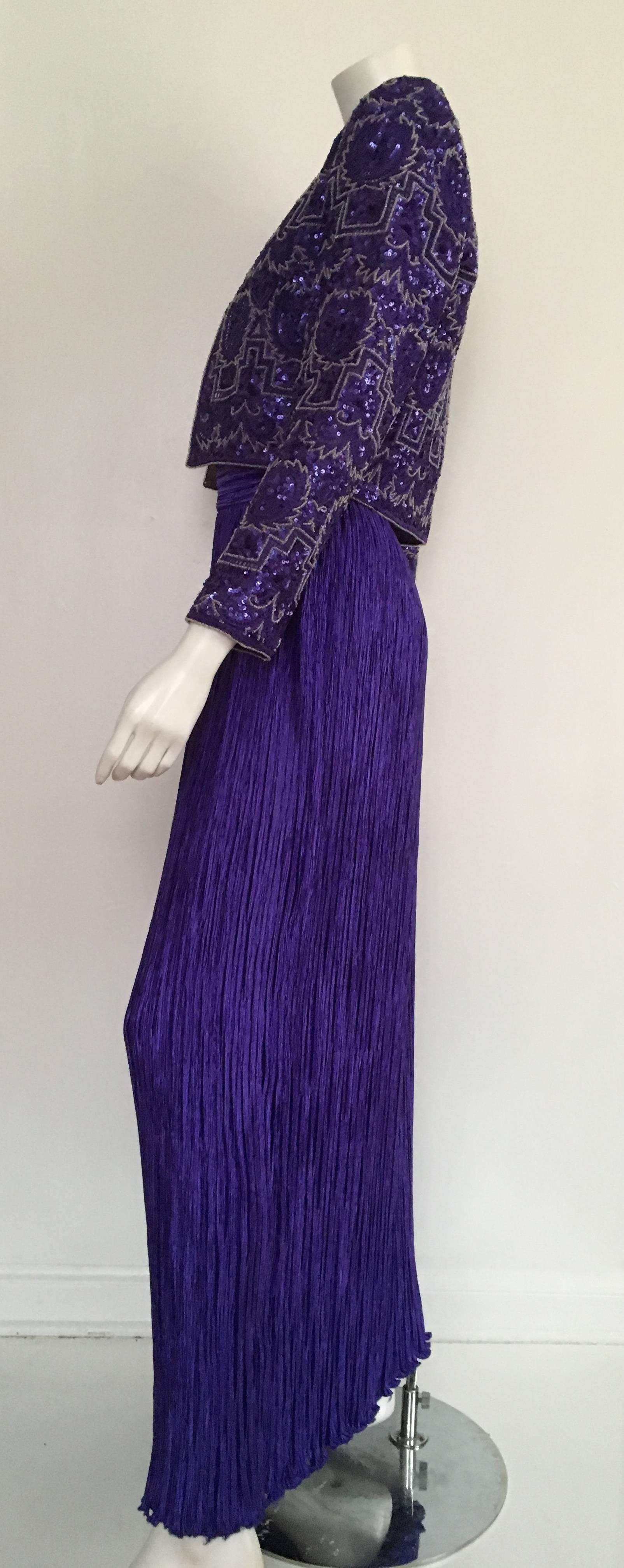 Mary McFadden Couture for Saks 80s Gown Size 6.  For Sale 2