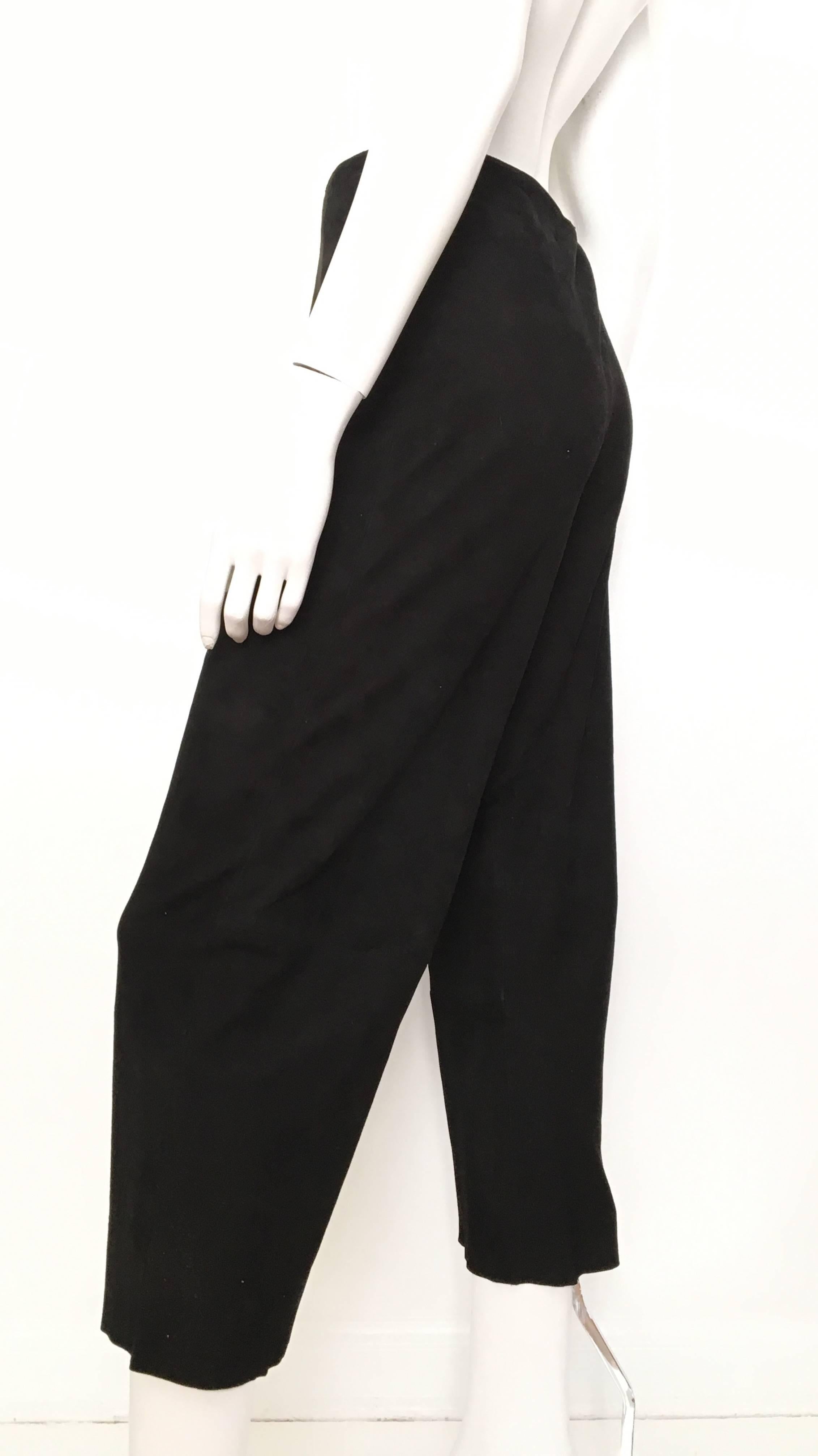 Hermes black lambskin gaucho pants French size 36 and fits like a USA size 4.  Please see & use measurements listed below so you can properly measure your lovely body to make certain it will fit. 
Pants are silk lined. 
Made in France.
Size