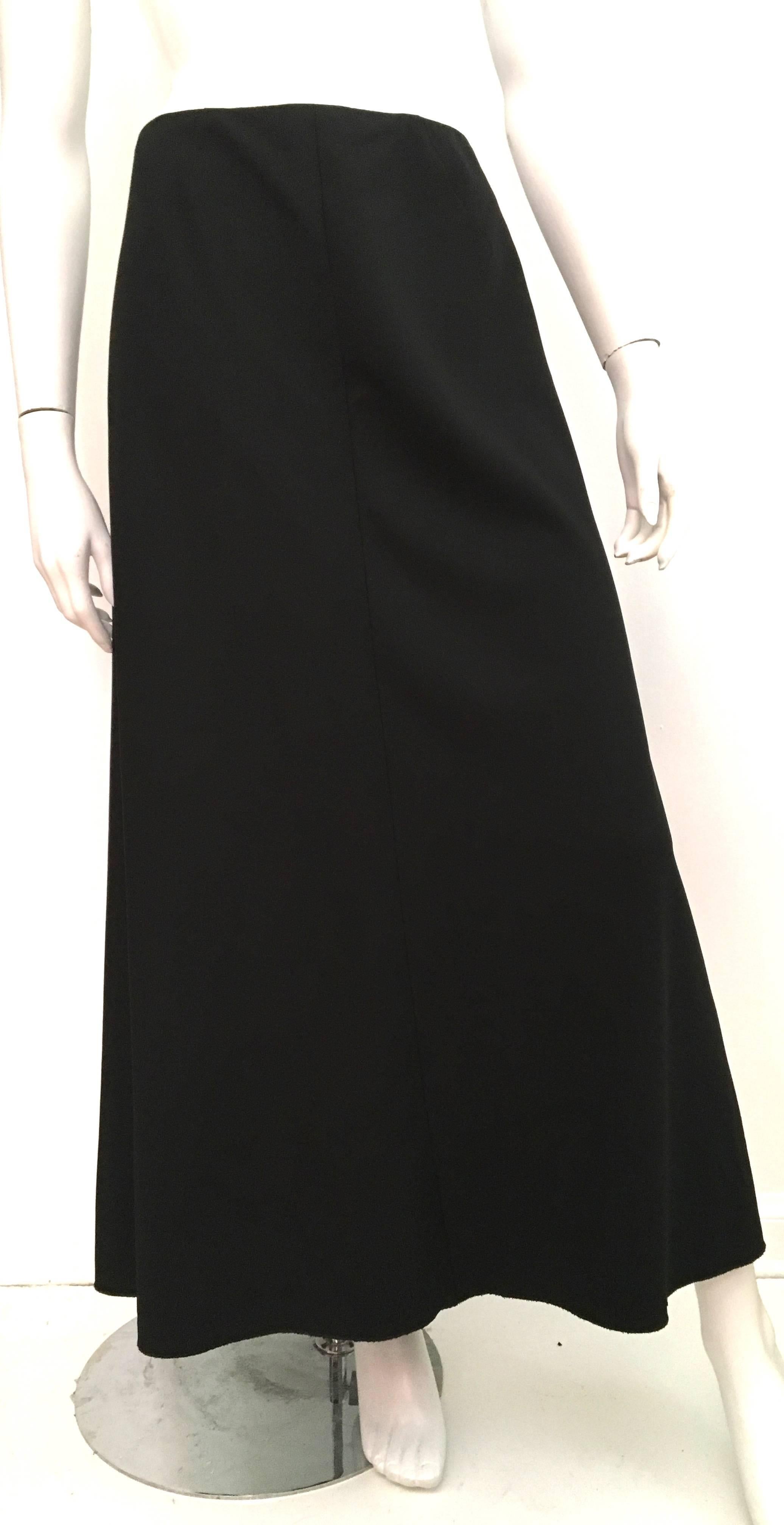 Chanel 80s Black Long Wool Skirt Size 6. 6