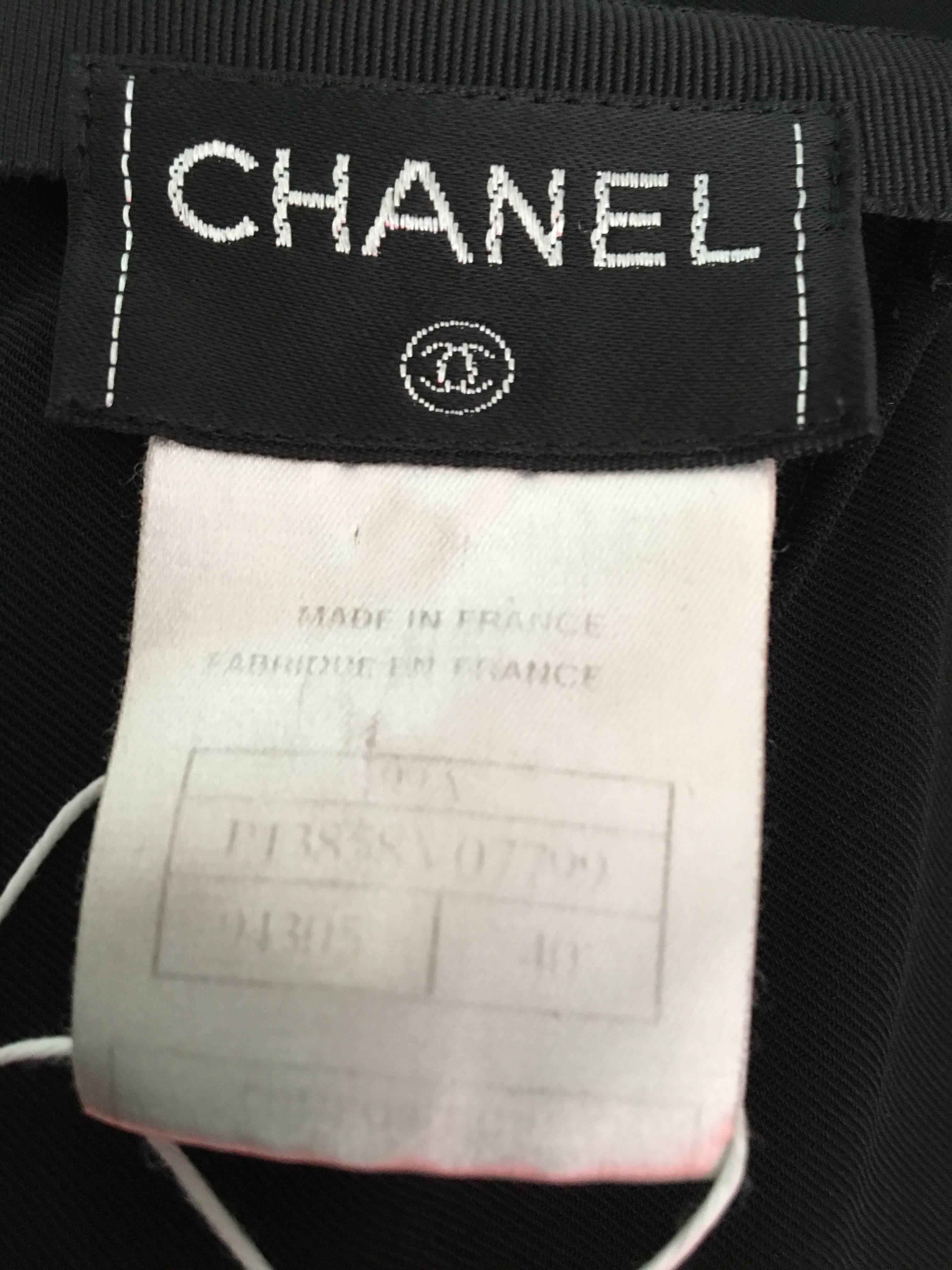 Chanel 80s Black Long Wool Skirt Size 6. 4