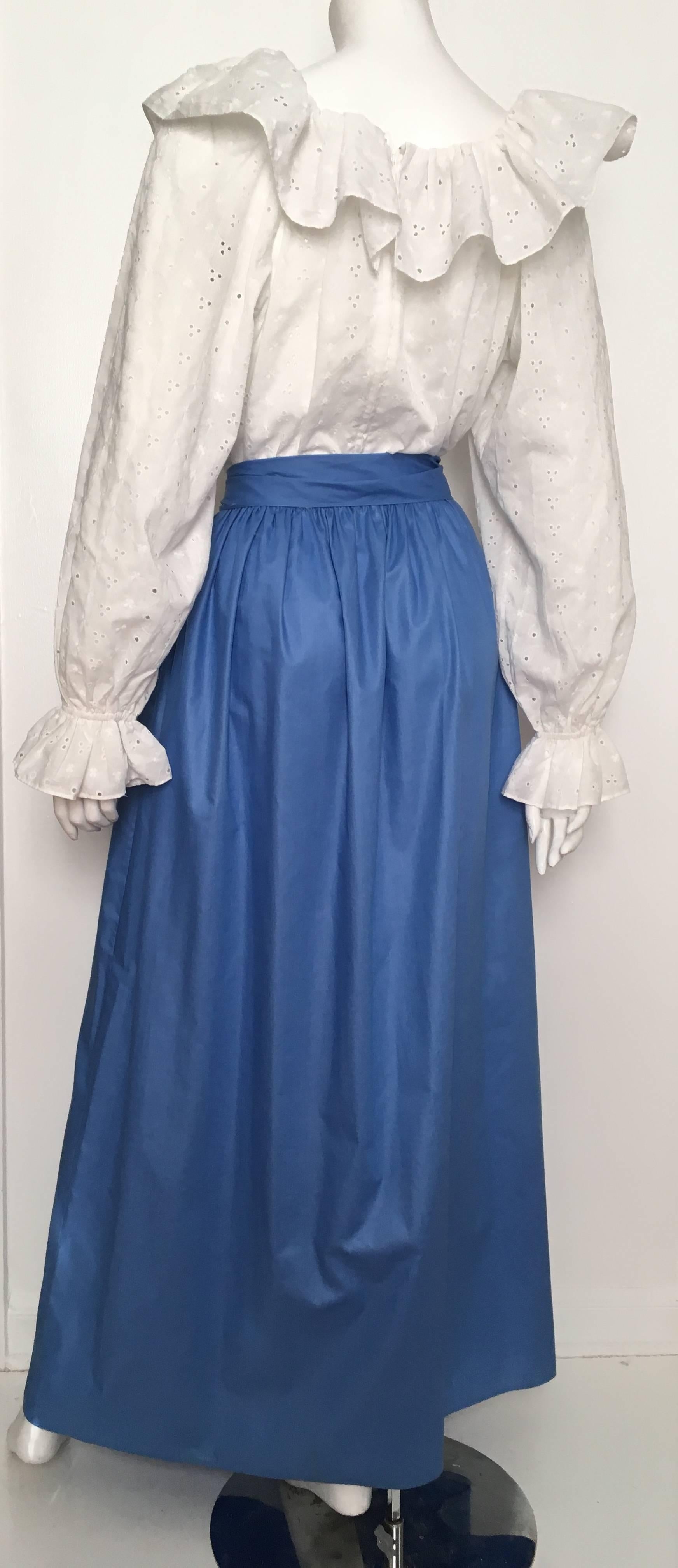 Women's or Men's Bill Blass 1980s Maxi Cotton Dress Size 8 / 10.