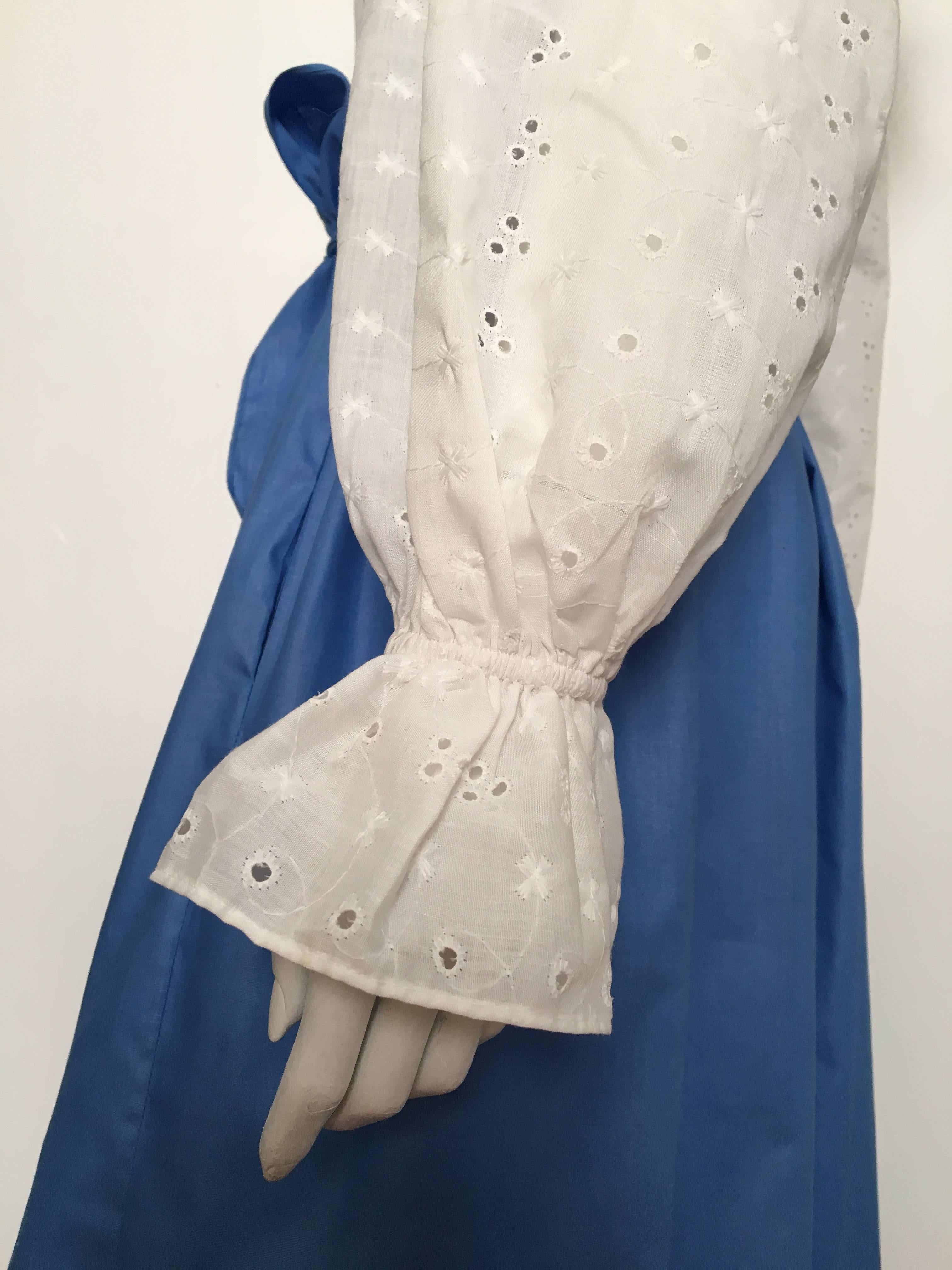 Bill Blass 1980s Maxi Cotton Dress Size 8 / 10. 2