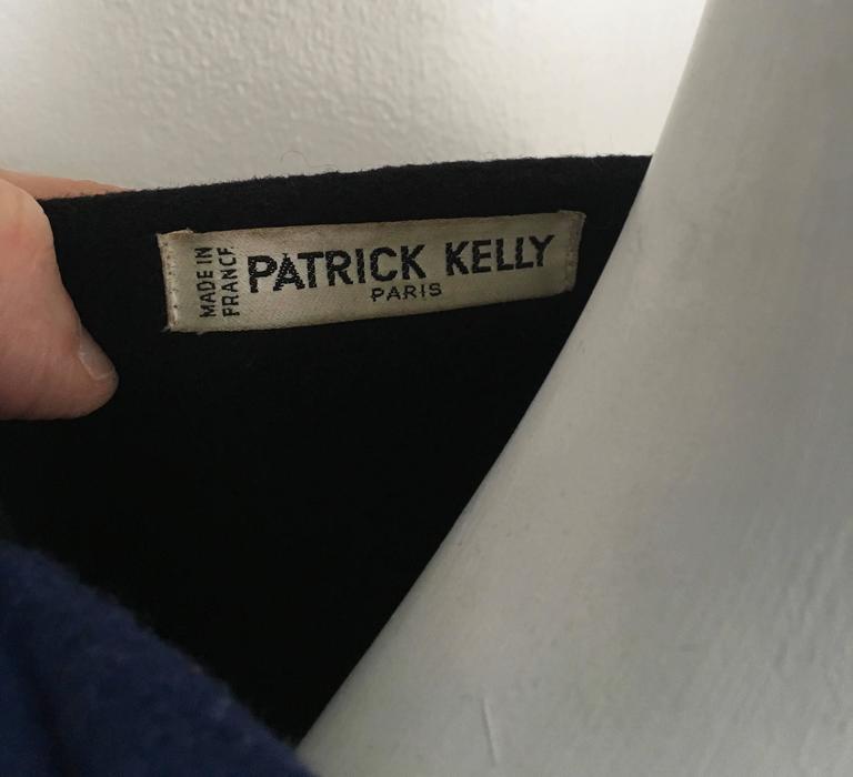 Patrick Kelly Paris 80s Cashmere Coat Size 8 / 10. For Sale at 1stdibs