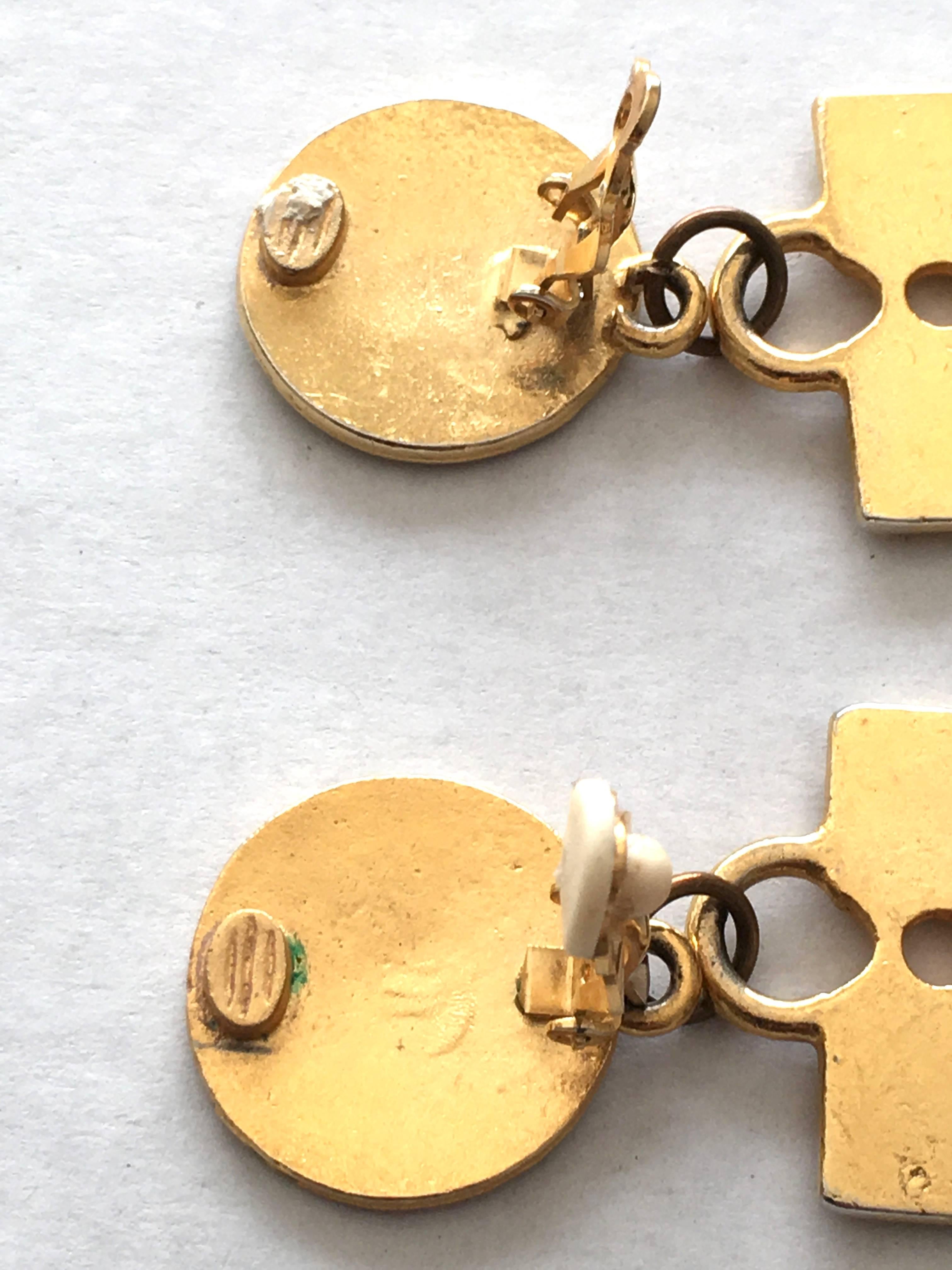 moschino clip on earrings