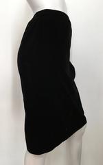 YSL Rive Gauche 2009 Black Velvet Skirt Size 8.