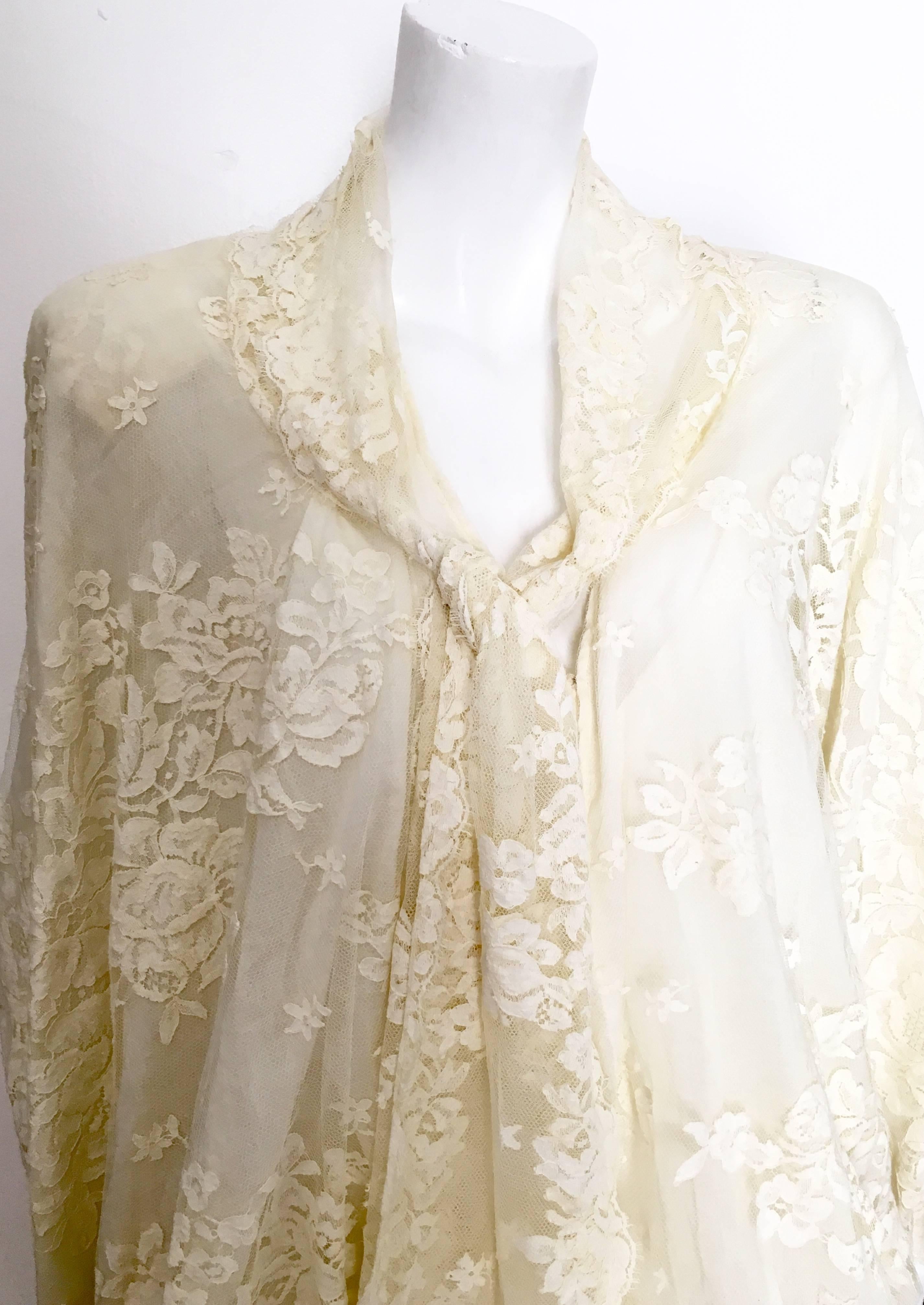 Norma Kamali 1984 Lace Wedding Gown Size 10. 3