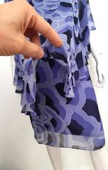 Hanae Mori 80s Layered Camellia Flowing Dress Size 6.