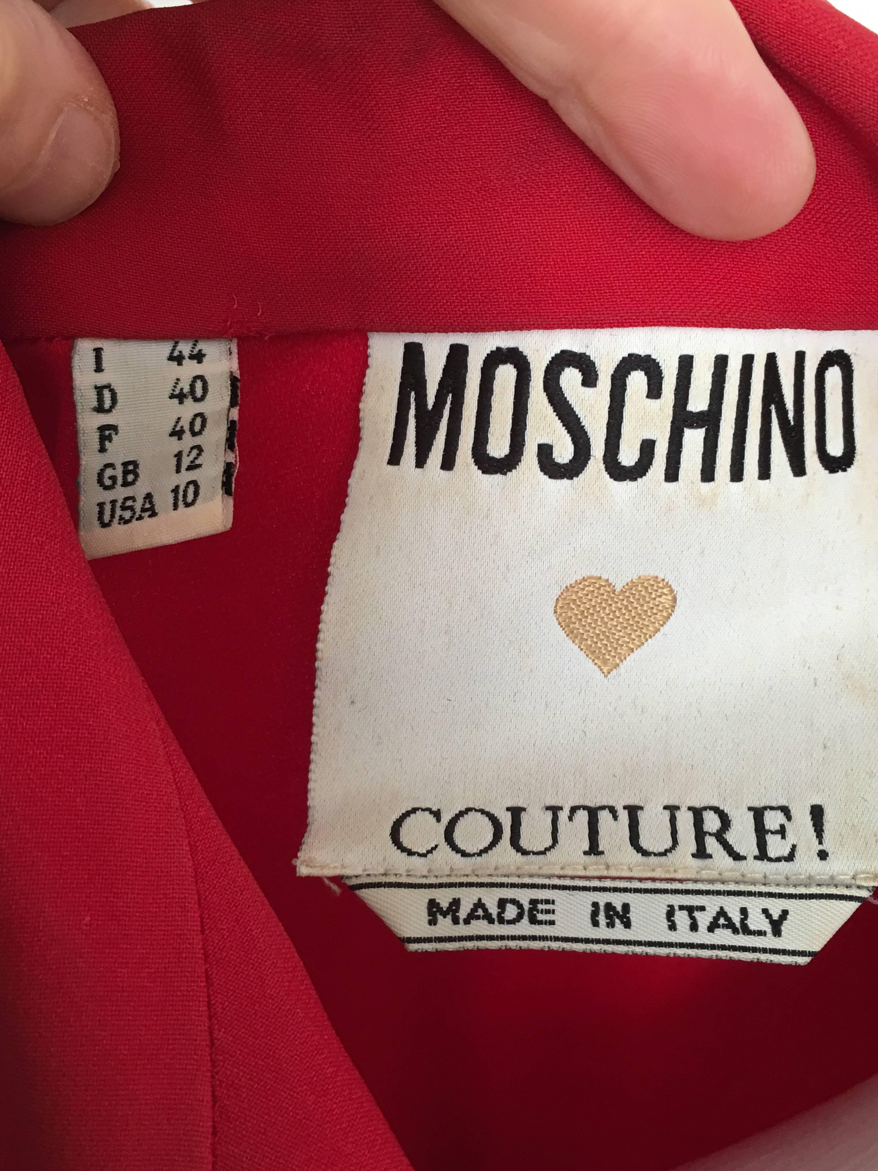 Moschino Couture Salviamo Blouse Size 10. For Sale 3