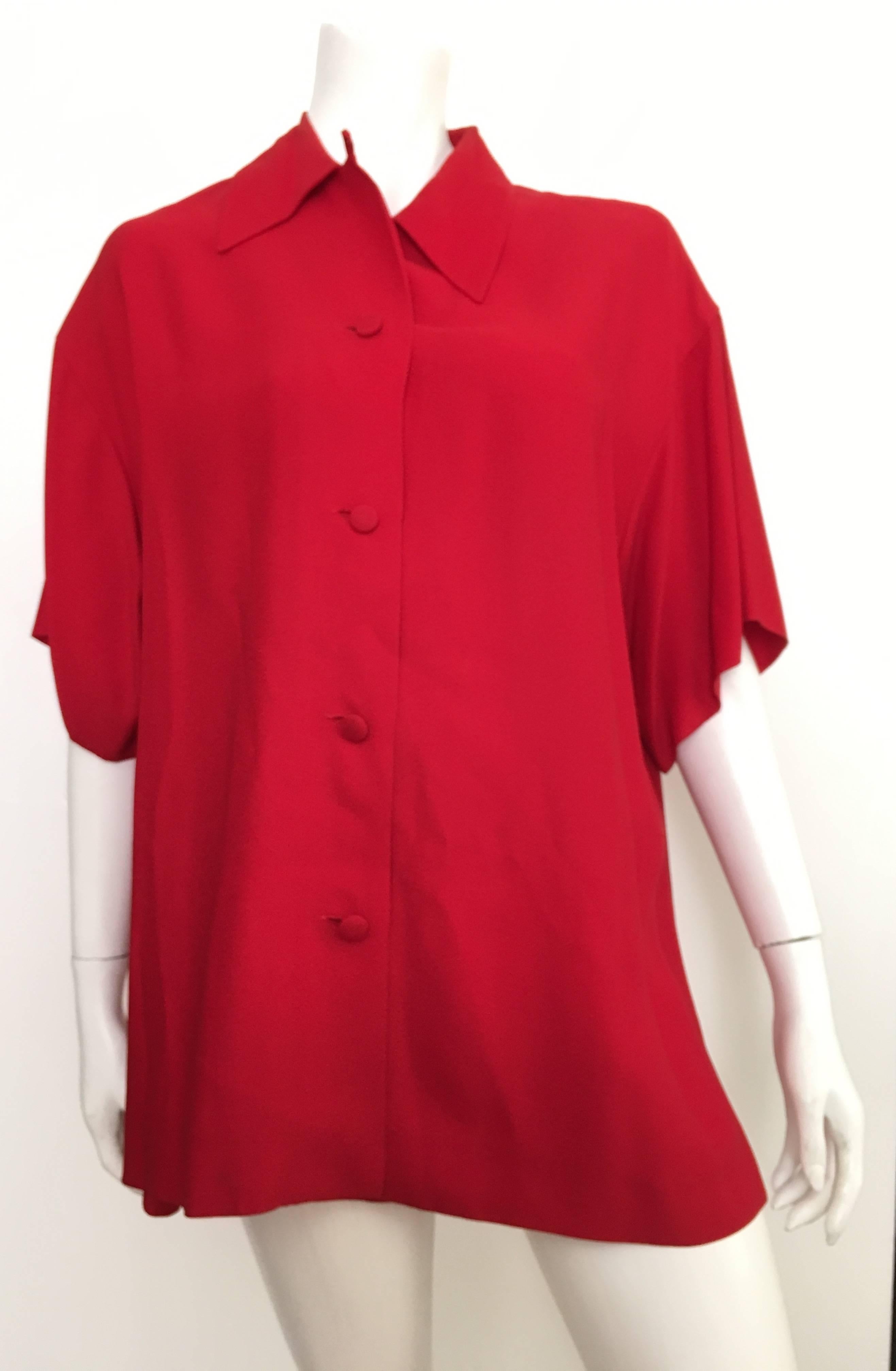 Moschino Couture Salviamo Blouse Size 10. For Sale 4