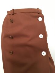 Valentino Boutique 70s Brown Wool Wrap Skirt Size 4.