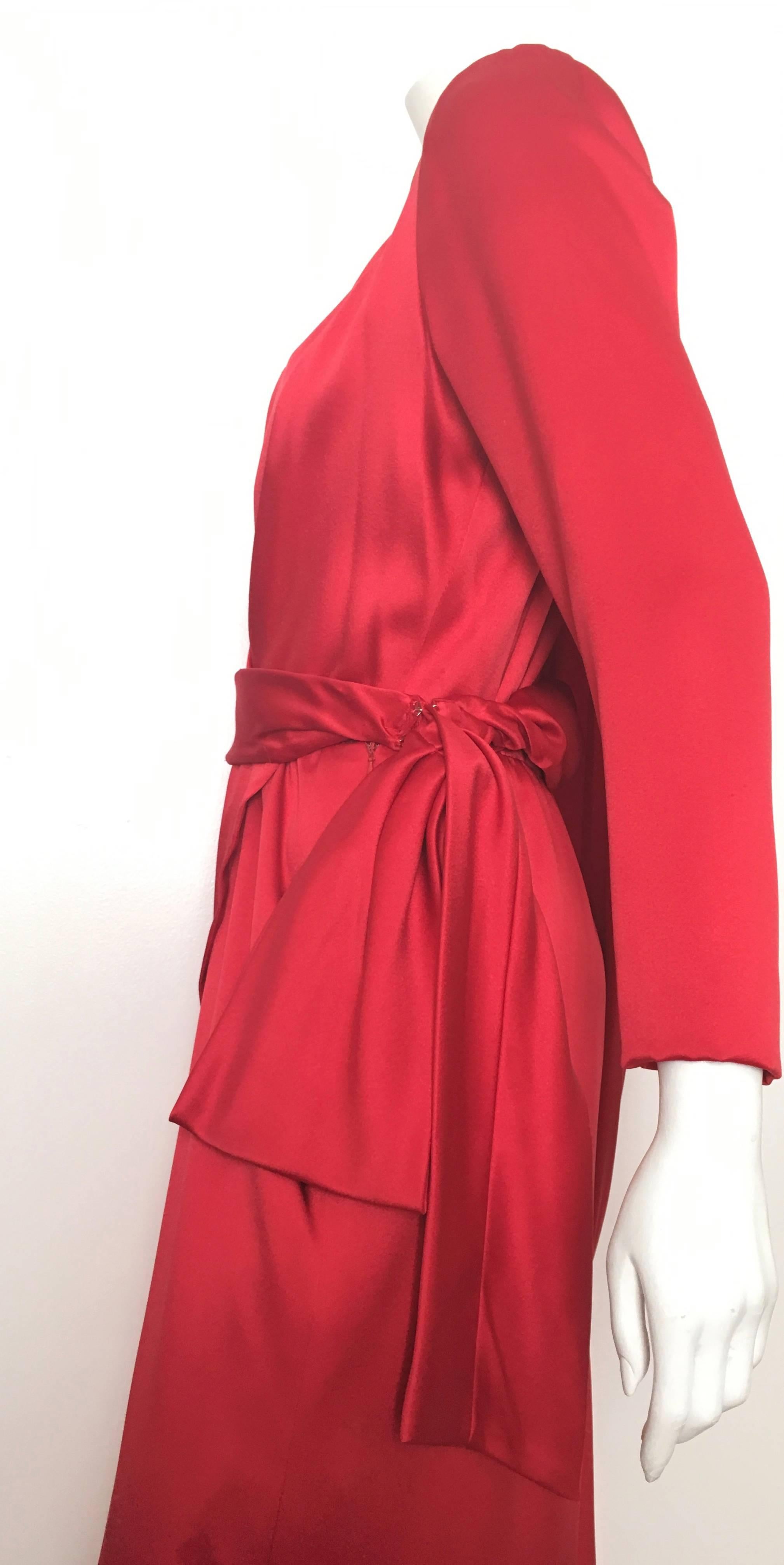 Givenchy Couture 1996 Red Silk Gown Size 10 / 42. 4