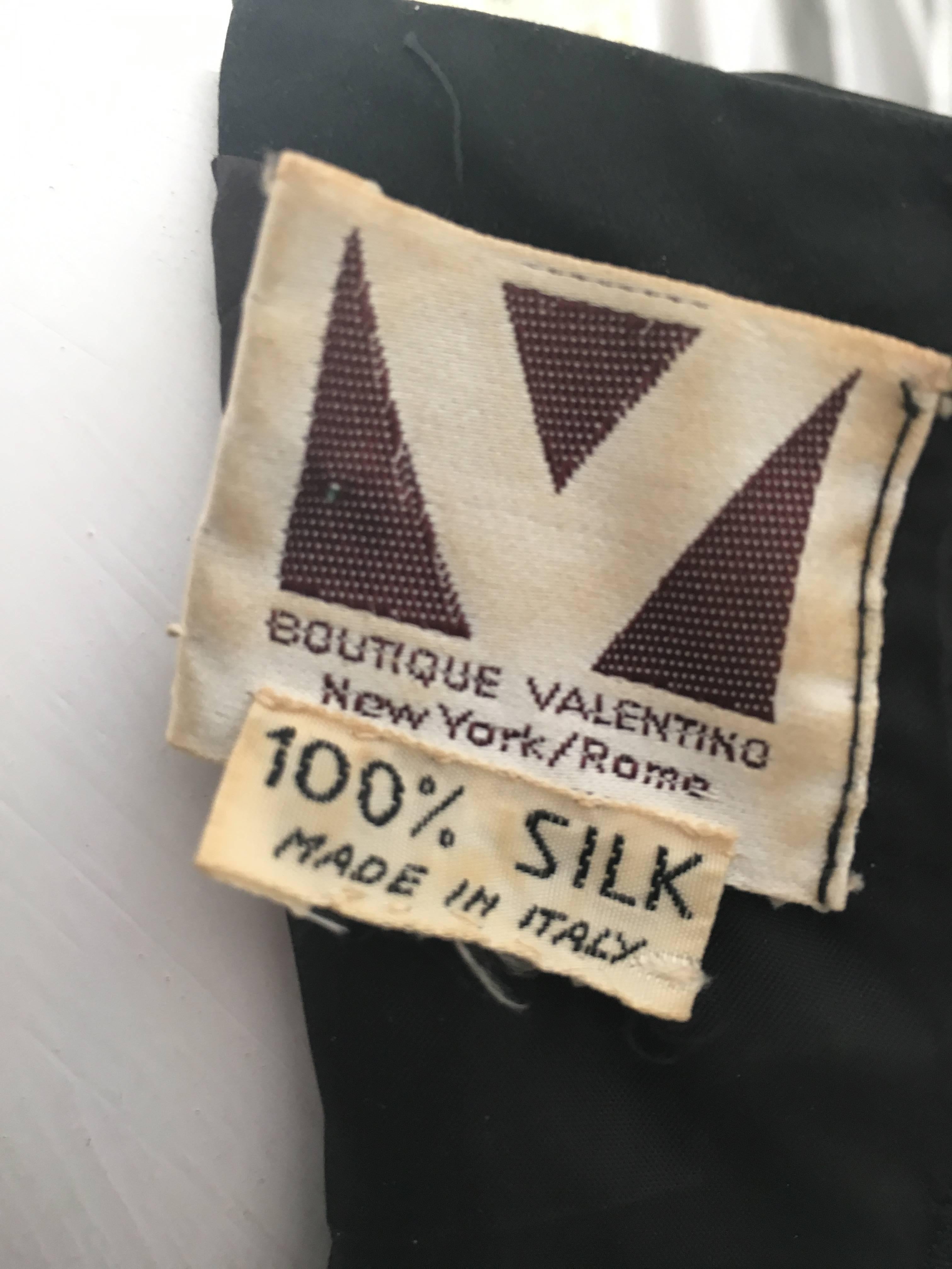Valentino 60s Black Silk Cocktail Dress With Pockets Size 4. 4