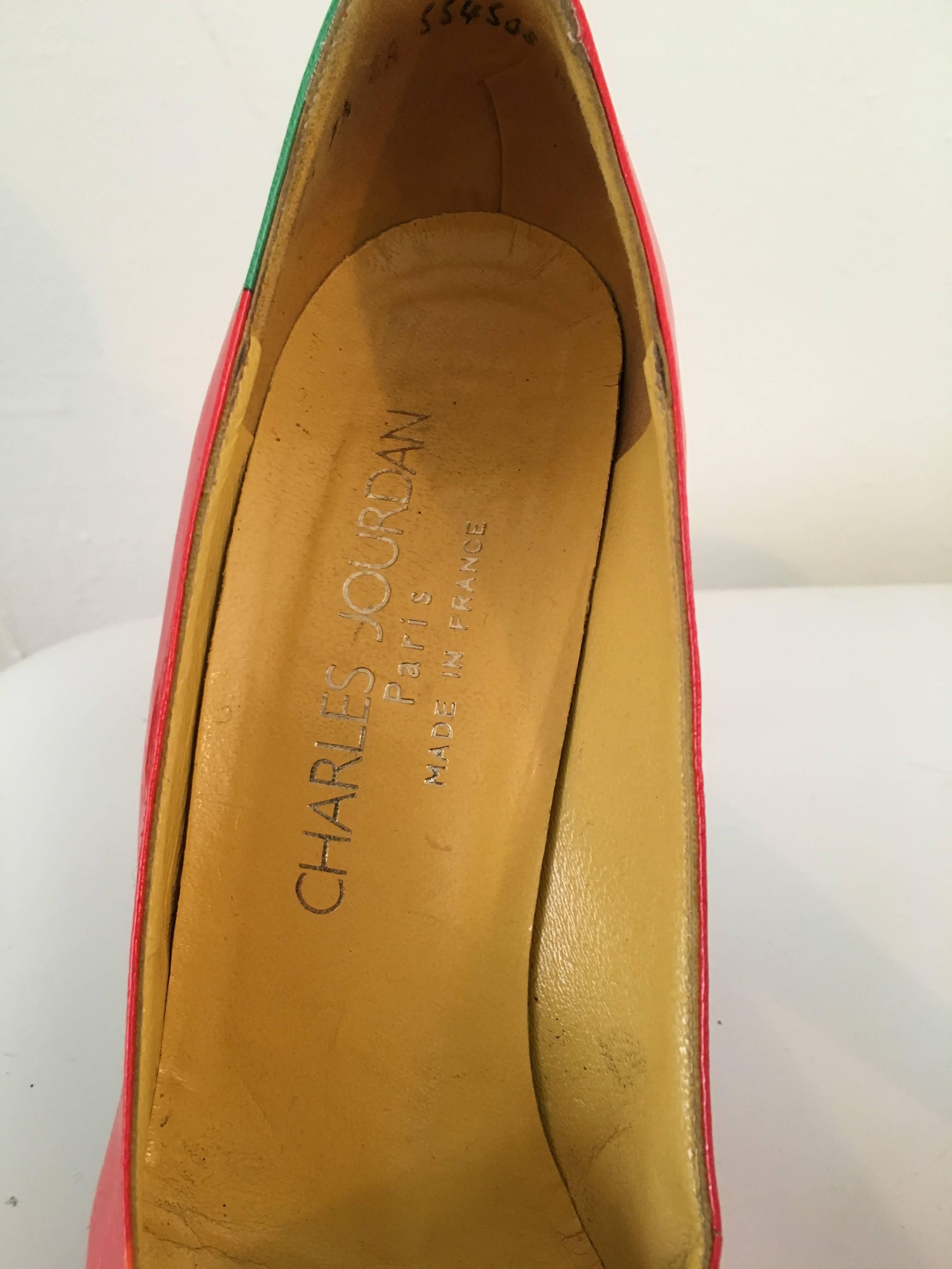 Charles Jourdan Leather Pumps   For Sale 2