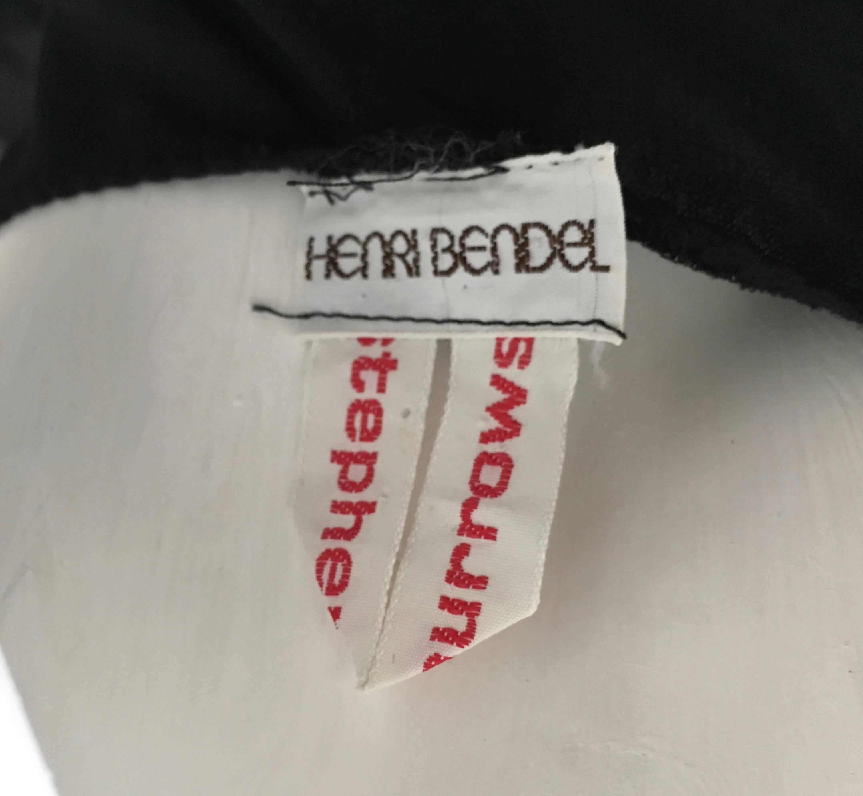 Stephen Burrows for Henri Bendel Black Jersey One Shoulder Dress Size 4/6. For Sale 4