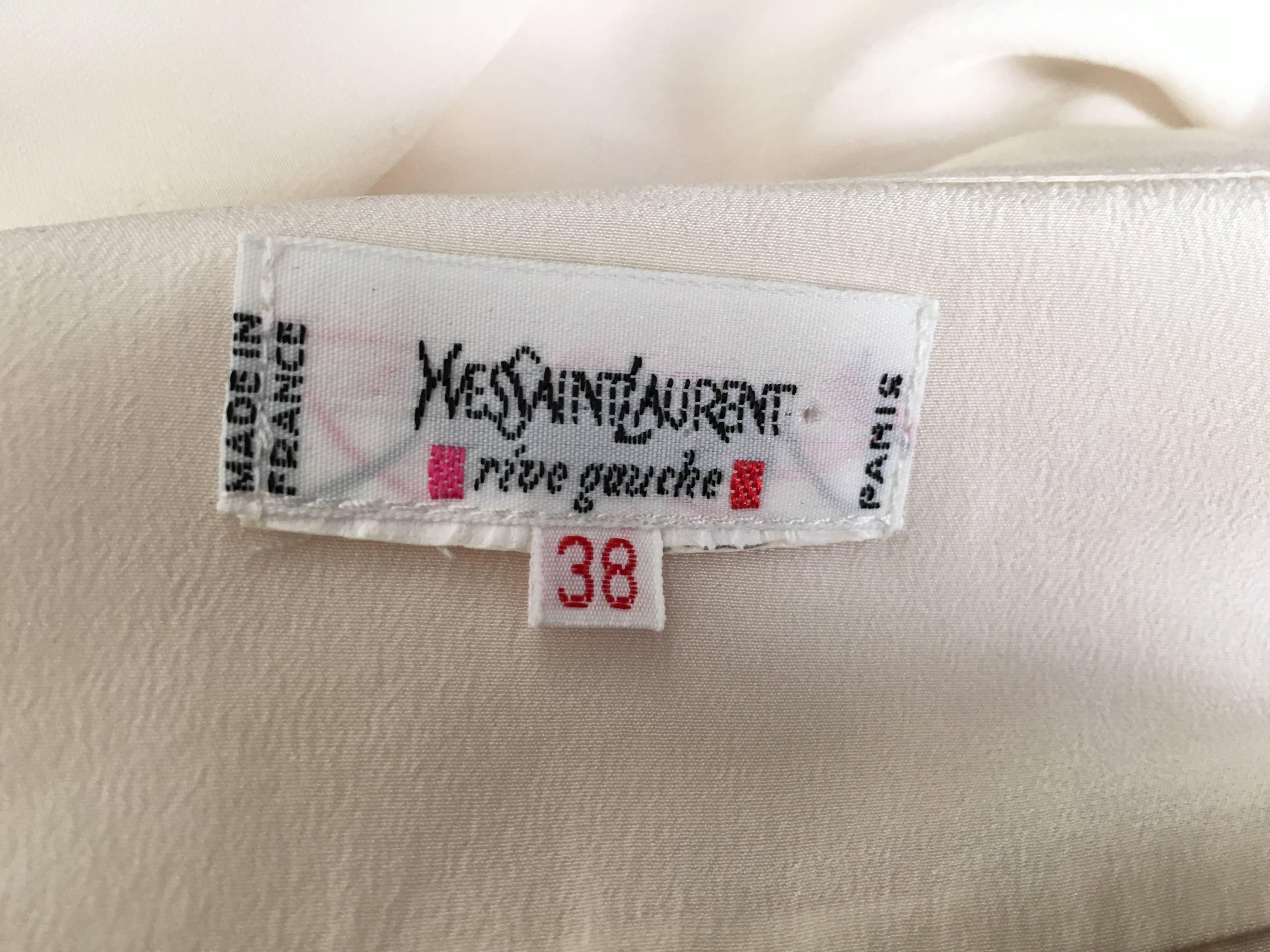 Yves Saint Laurent Silk Blouse Size 6, 1990s  For Sale 2