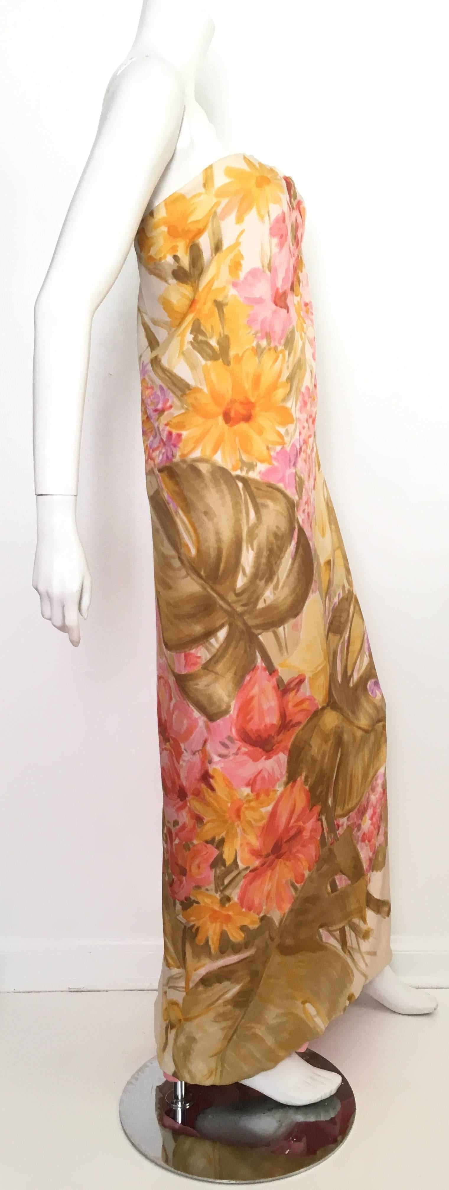 Bill Blass 1960s Silk Gown Size 4. In Excellent Condition In Atlanta, GA