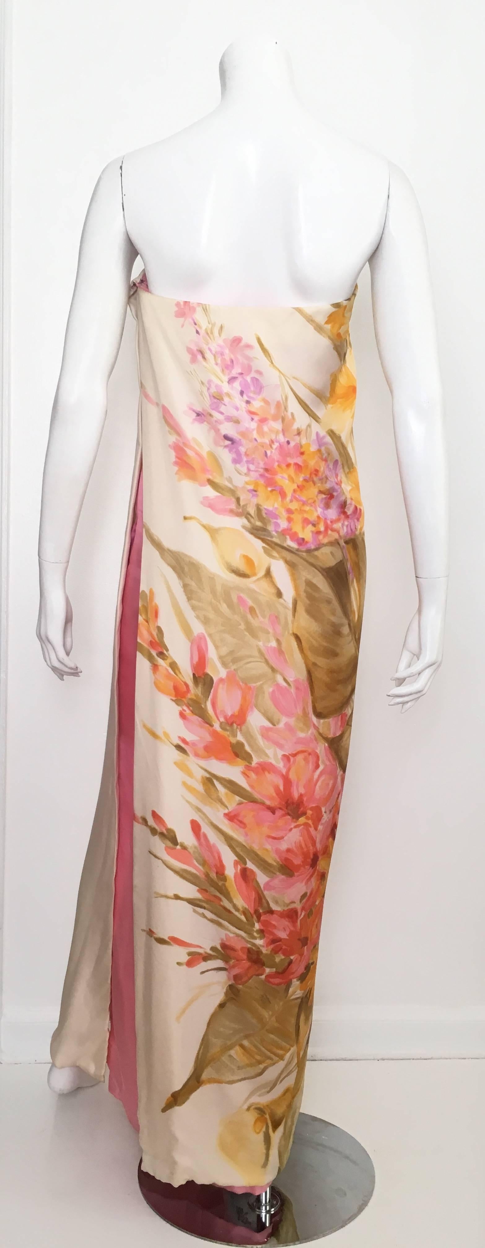 Women's Bill Blass 1960s Silk Gown Size 4.