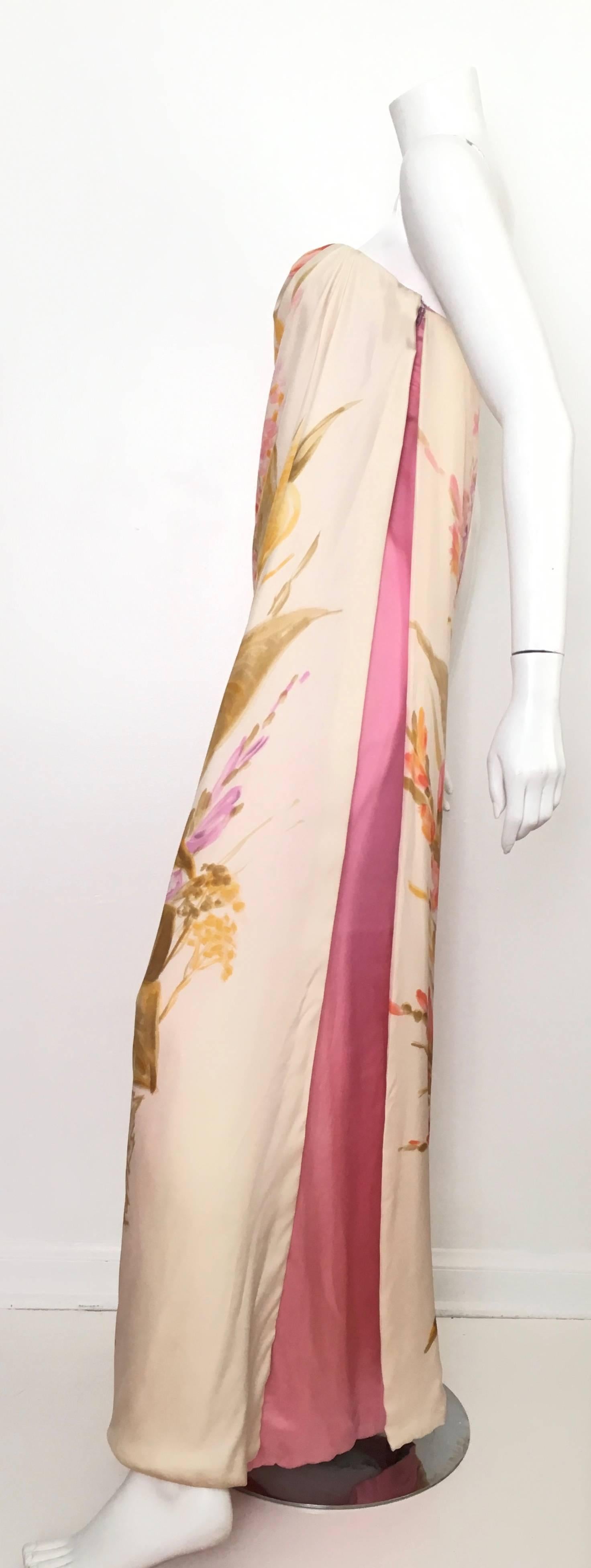 Bill Blass 1960s Silk Gown Size 4. 1