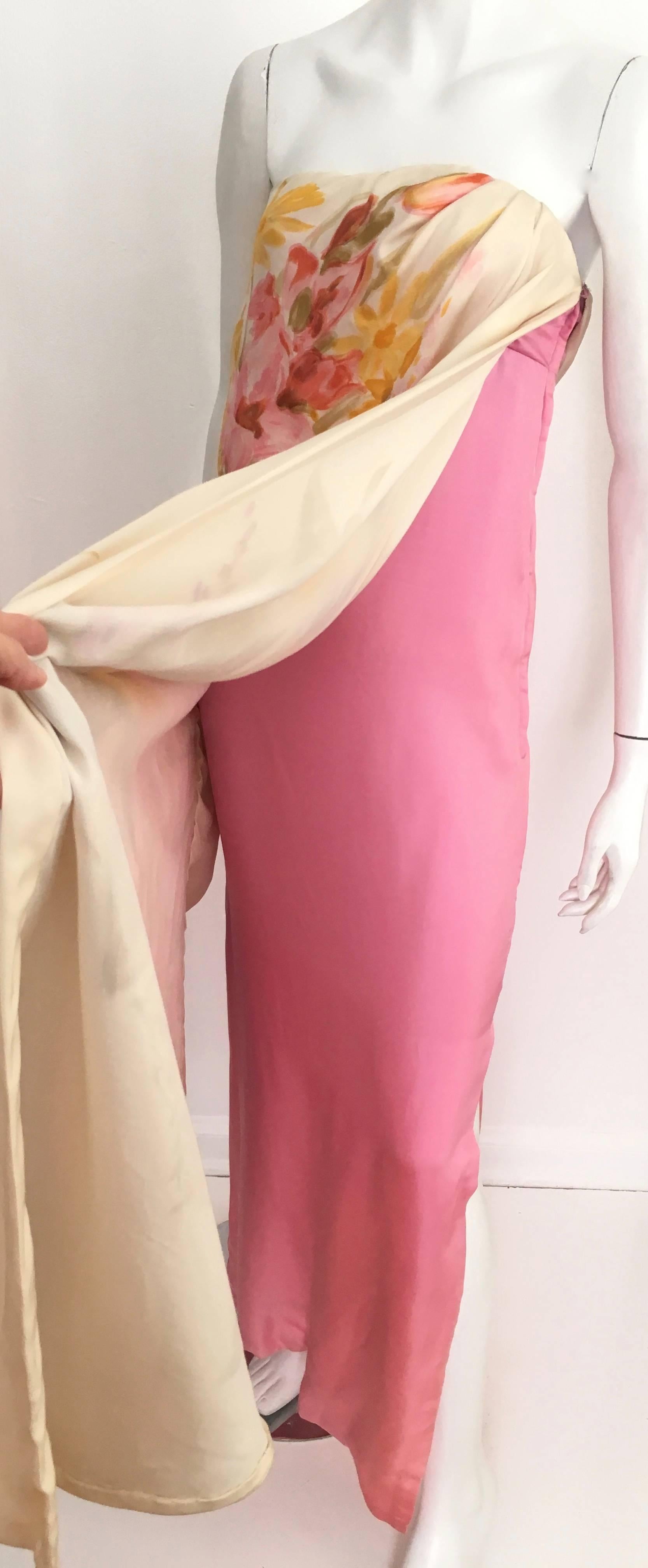 Bill Blass 1960s Silk Gown Size 4. 4