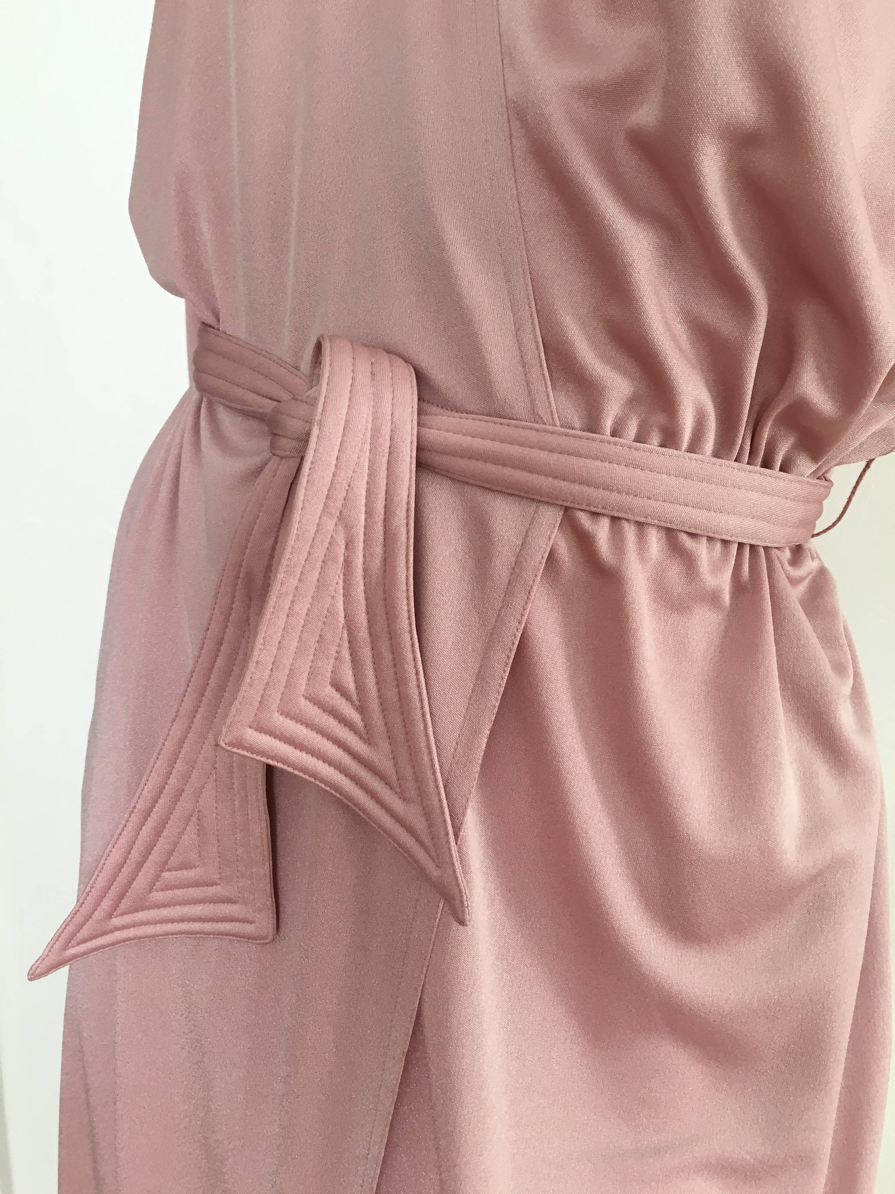 Pierre Cardin Faux Wrap Dress With Pockets Size 8, 1980s  For Sale 3
