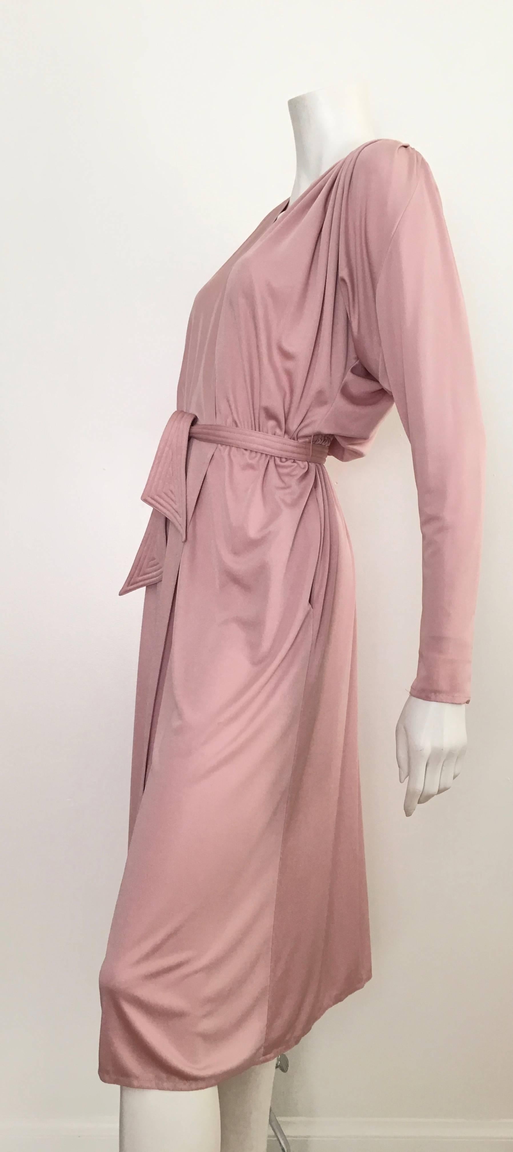 Pierre Cardin Faux Wrap Dress With Pockets Size 8, 1980s  For Sale 1