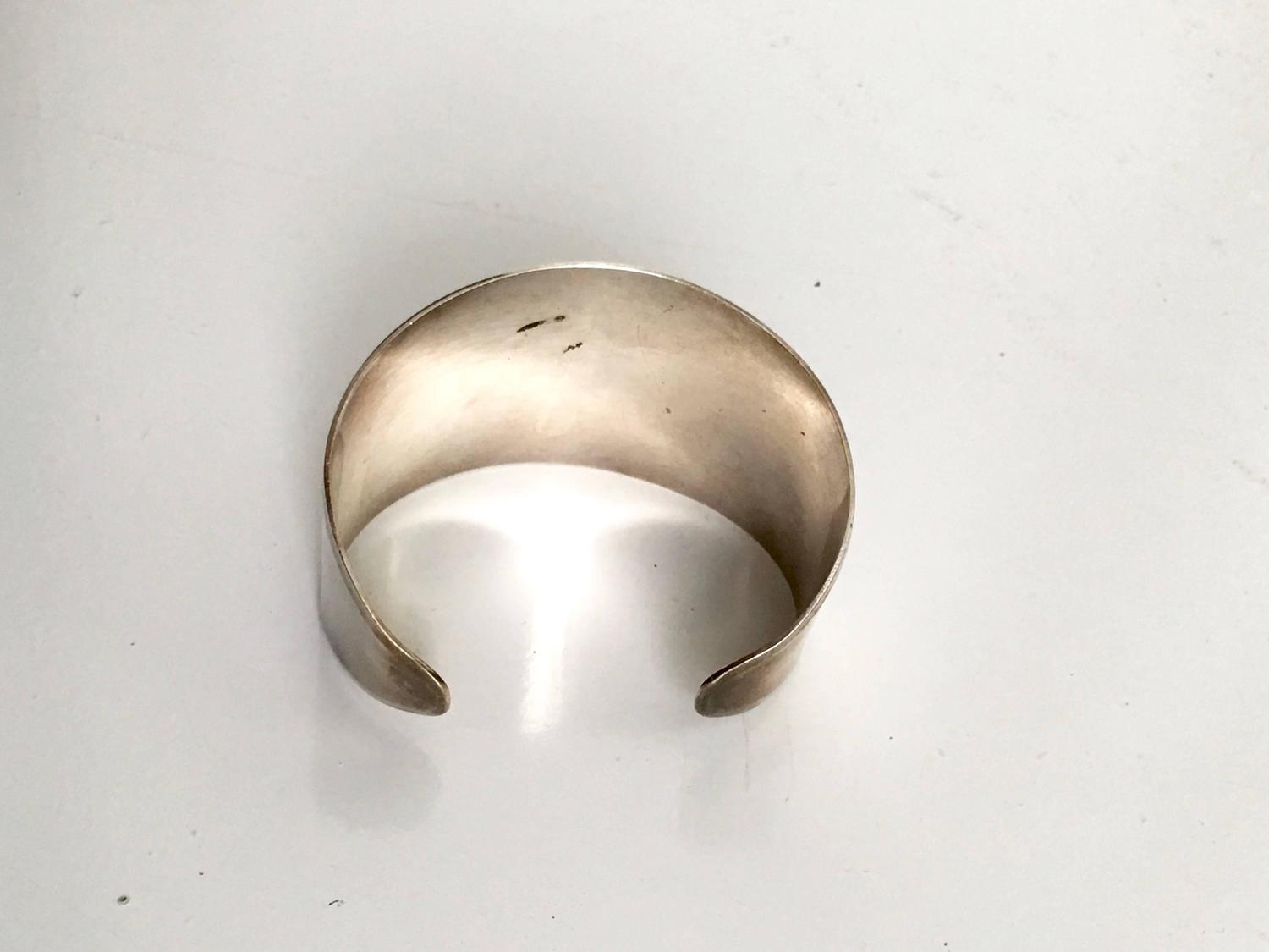 Bracelet En Argent Massif Sterling 925 Style Moderniste - Rare, Taxco, Navajo, Danish Silver