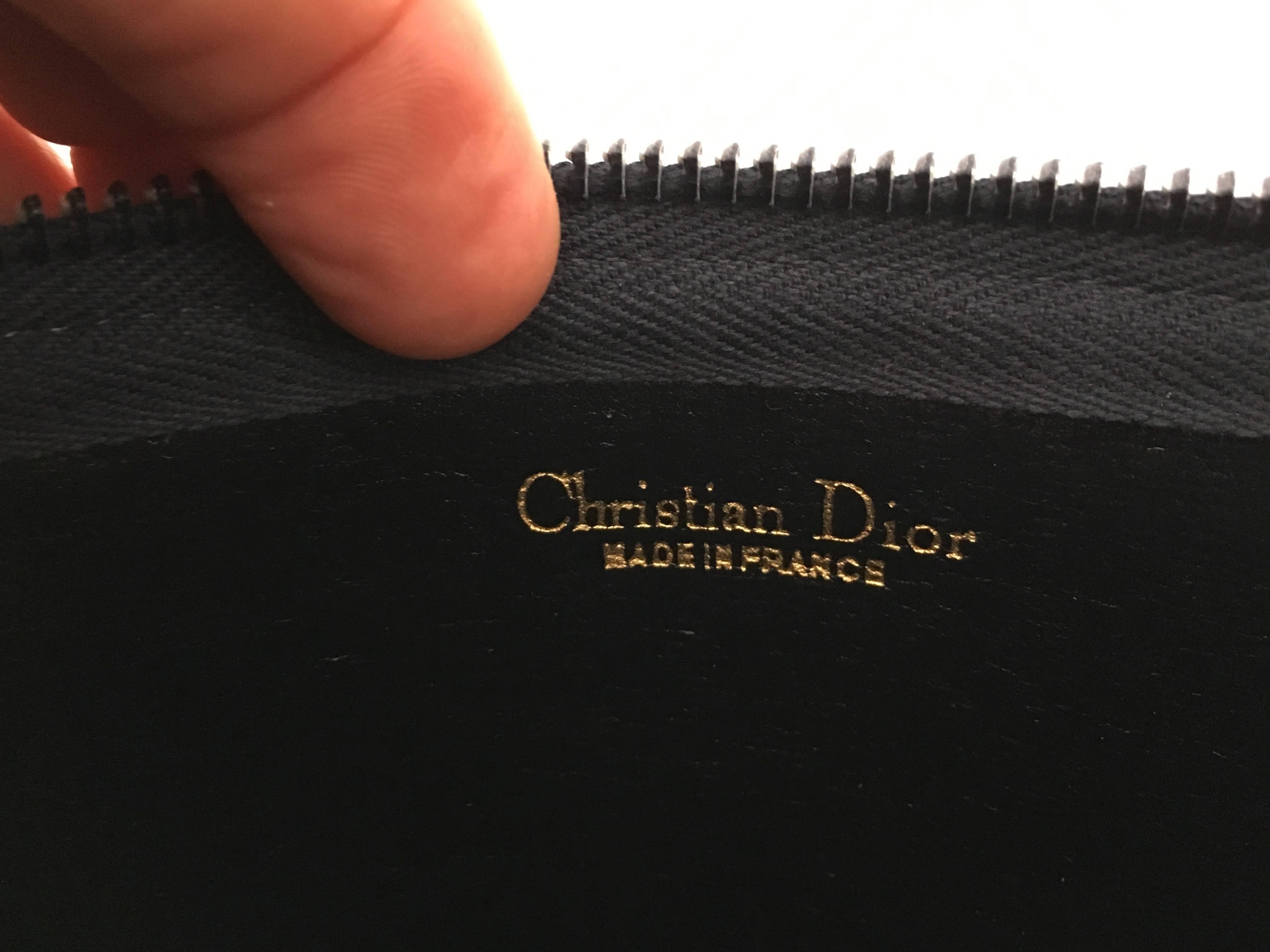 Dior Navy Logo Clutch. 1