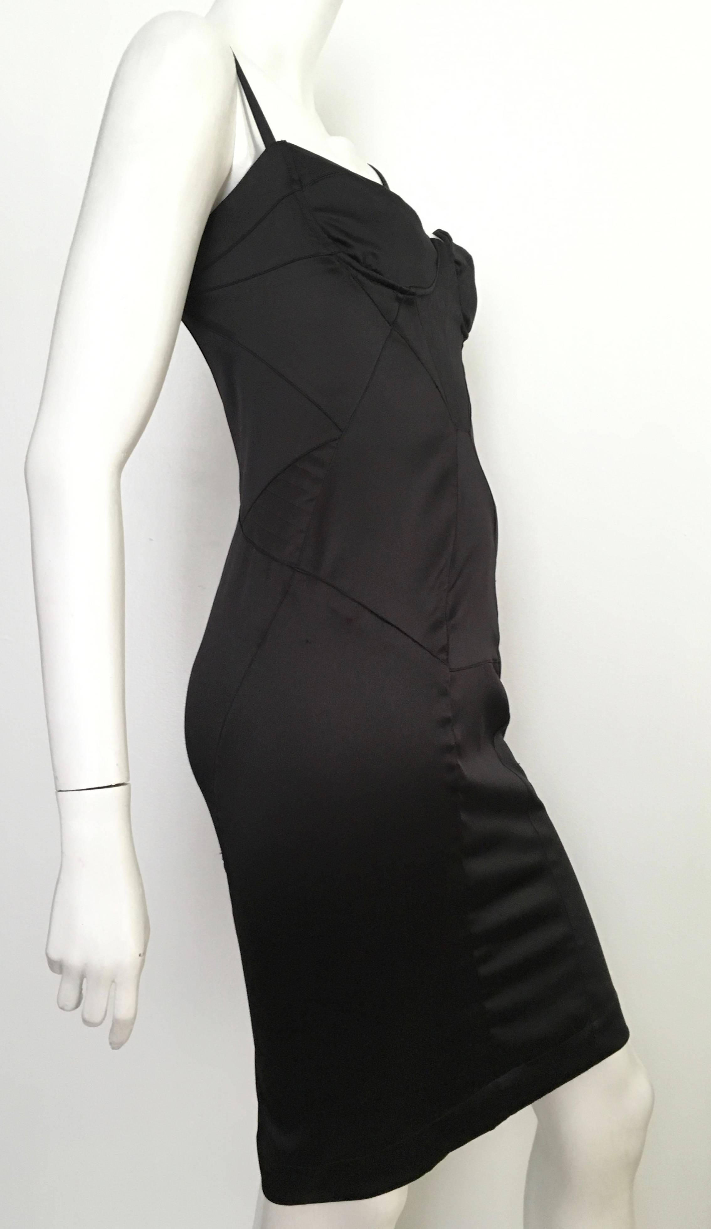 Cavalli Black Stretch Dress Size 4. In Excellent Condition In Atlanta, GA