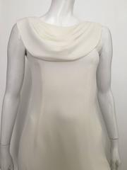 Scaasi Off White Long Sheath Evening Dress Size 4.