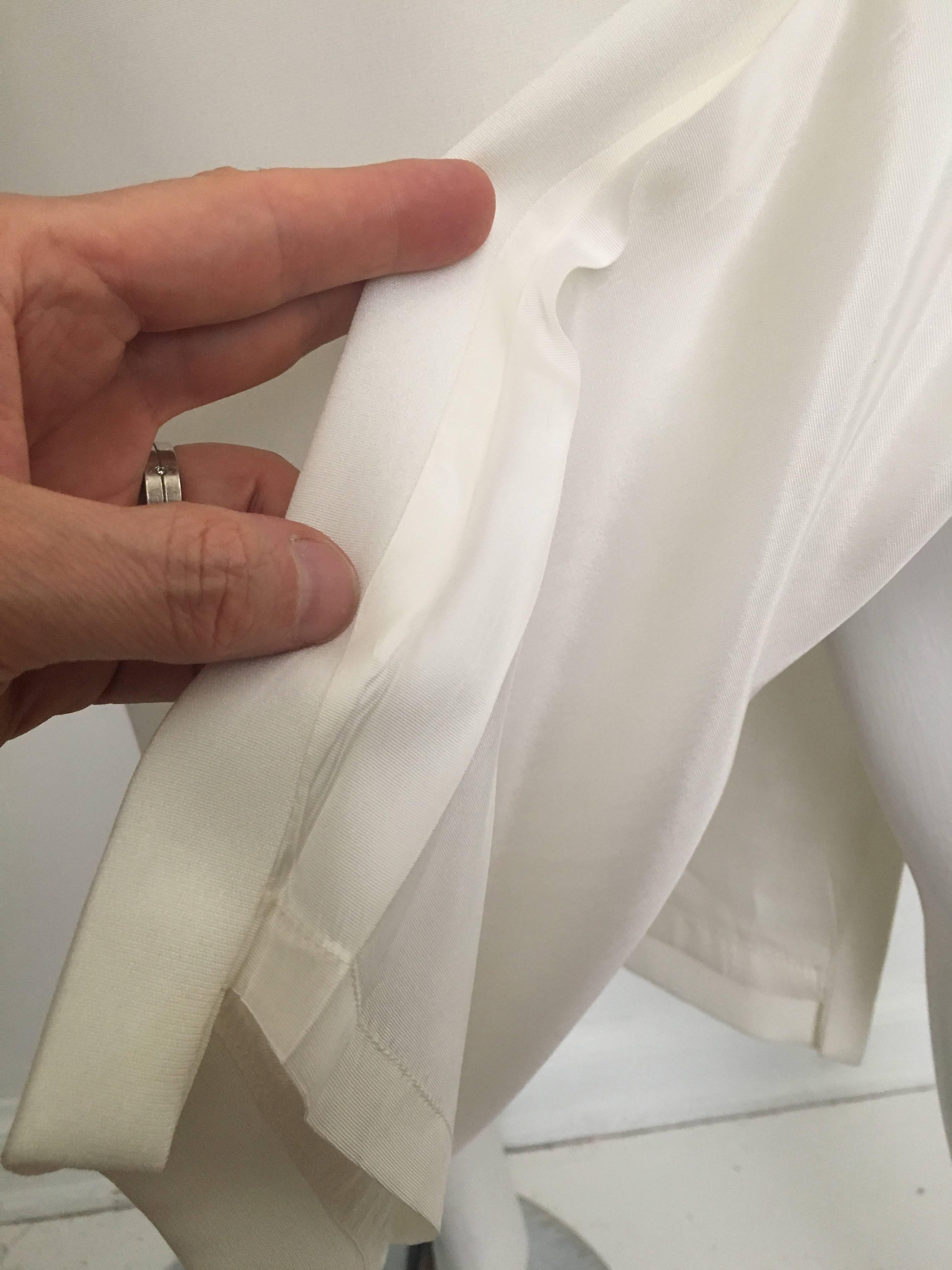 Scaasi Off White Long Sheath Evening Dress Size 4. 3