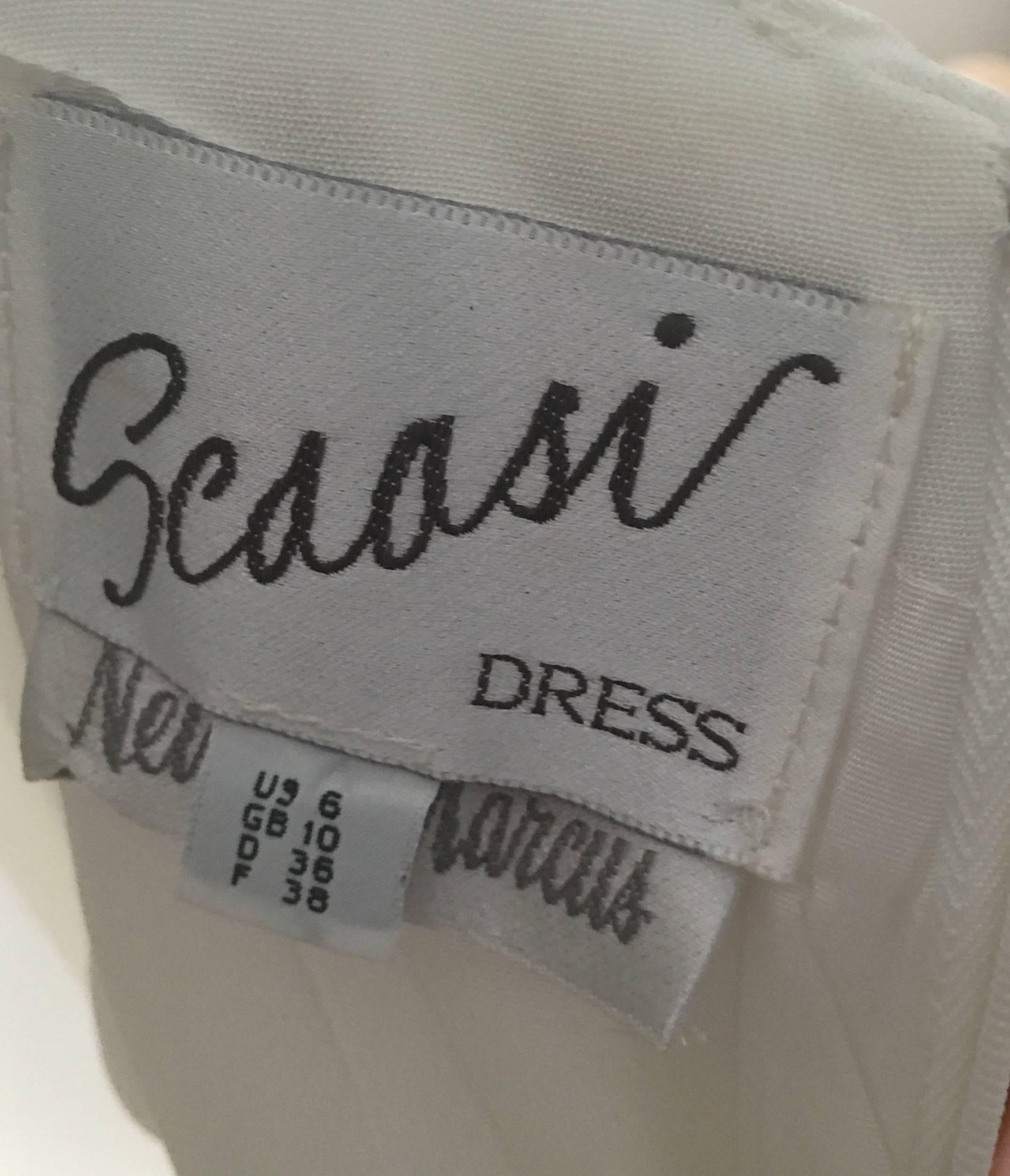Scaasi Off White Long Sheath Evening Dress Size 4. 5