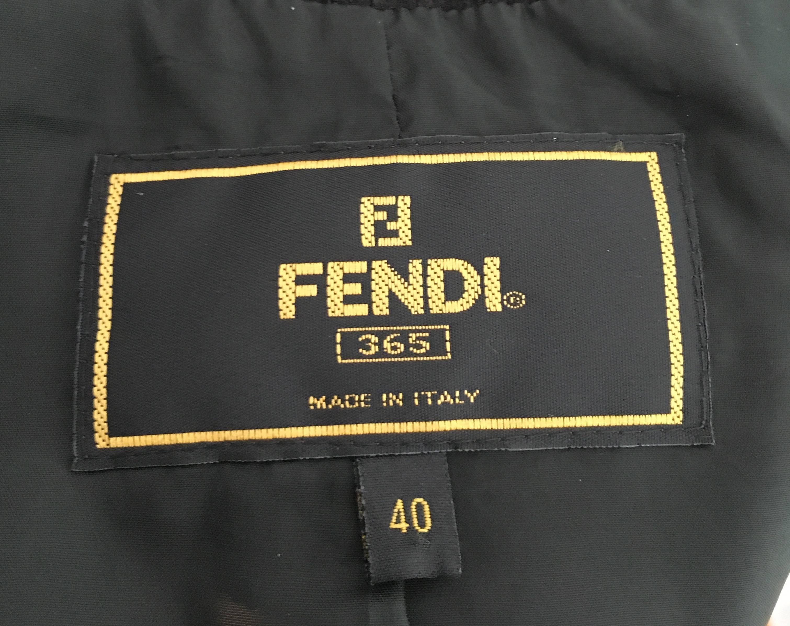 Women's or Men's Fendi Evening Black Textured Silk Duster Jacket Size 6. For Sale