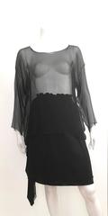 Zoran Black Silk Blouse & Skirt Size 2-4.