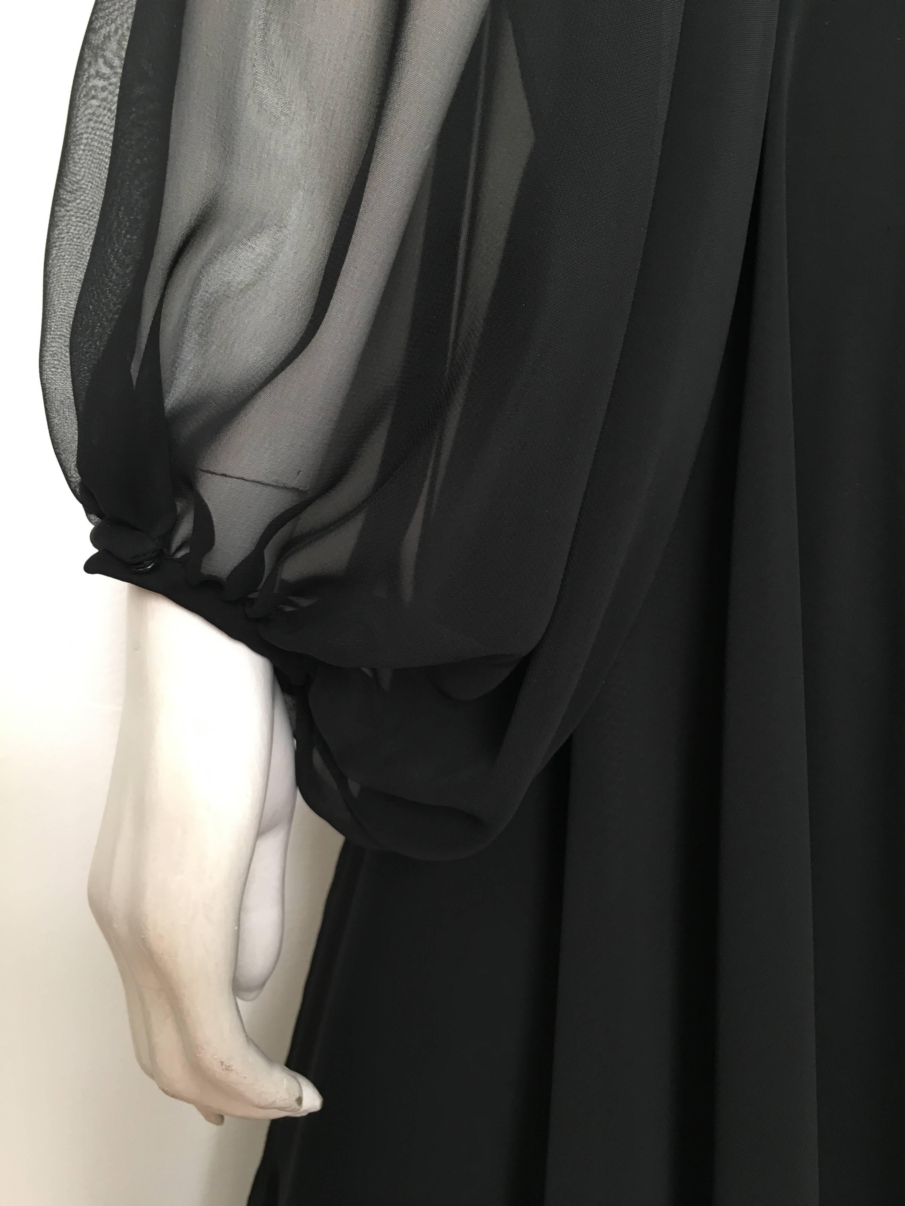 Women's or Men's William Pearson 1980s Little Black Evening Dress Size 6. For Sale