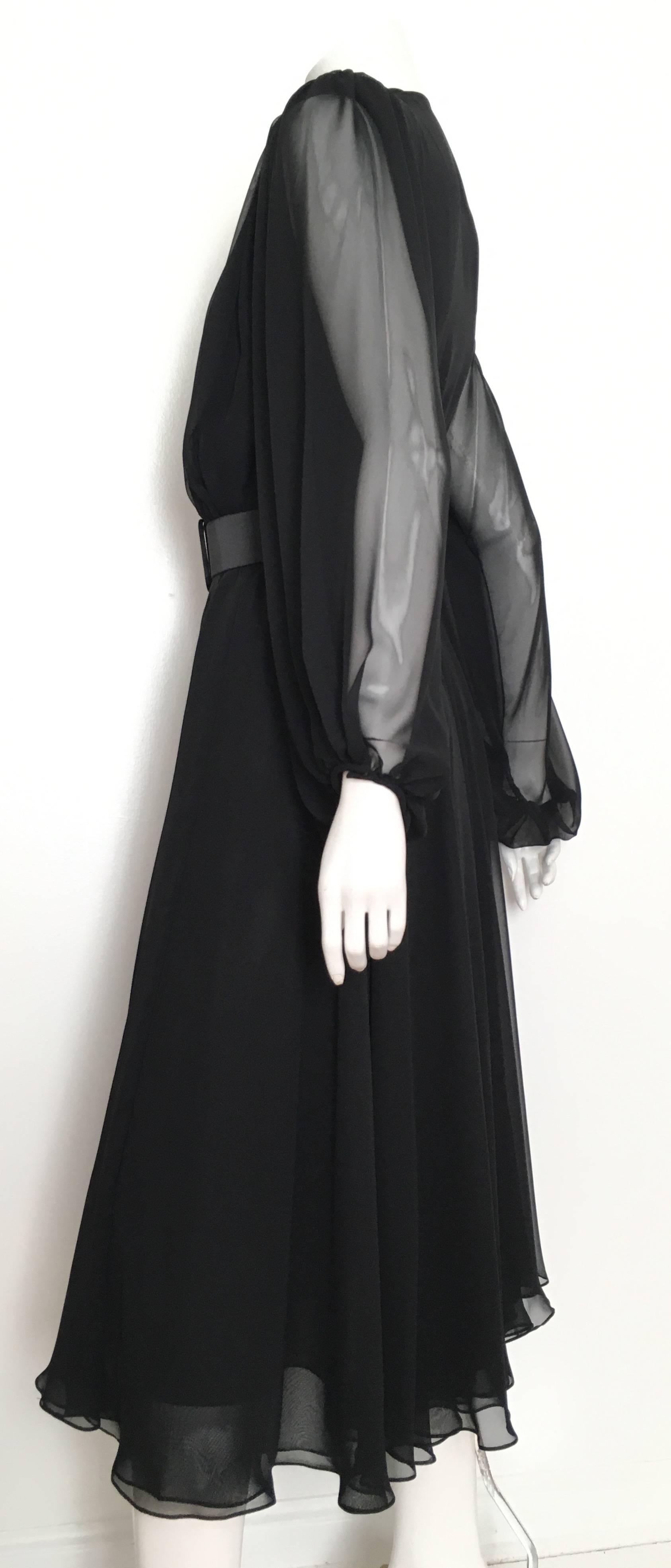 William Pearson 1980s Little Black Evening Dress Size 6. For Sale 1