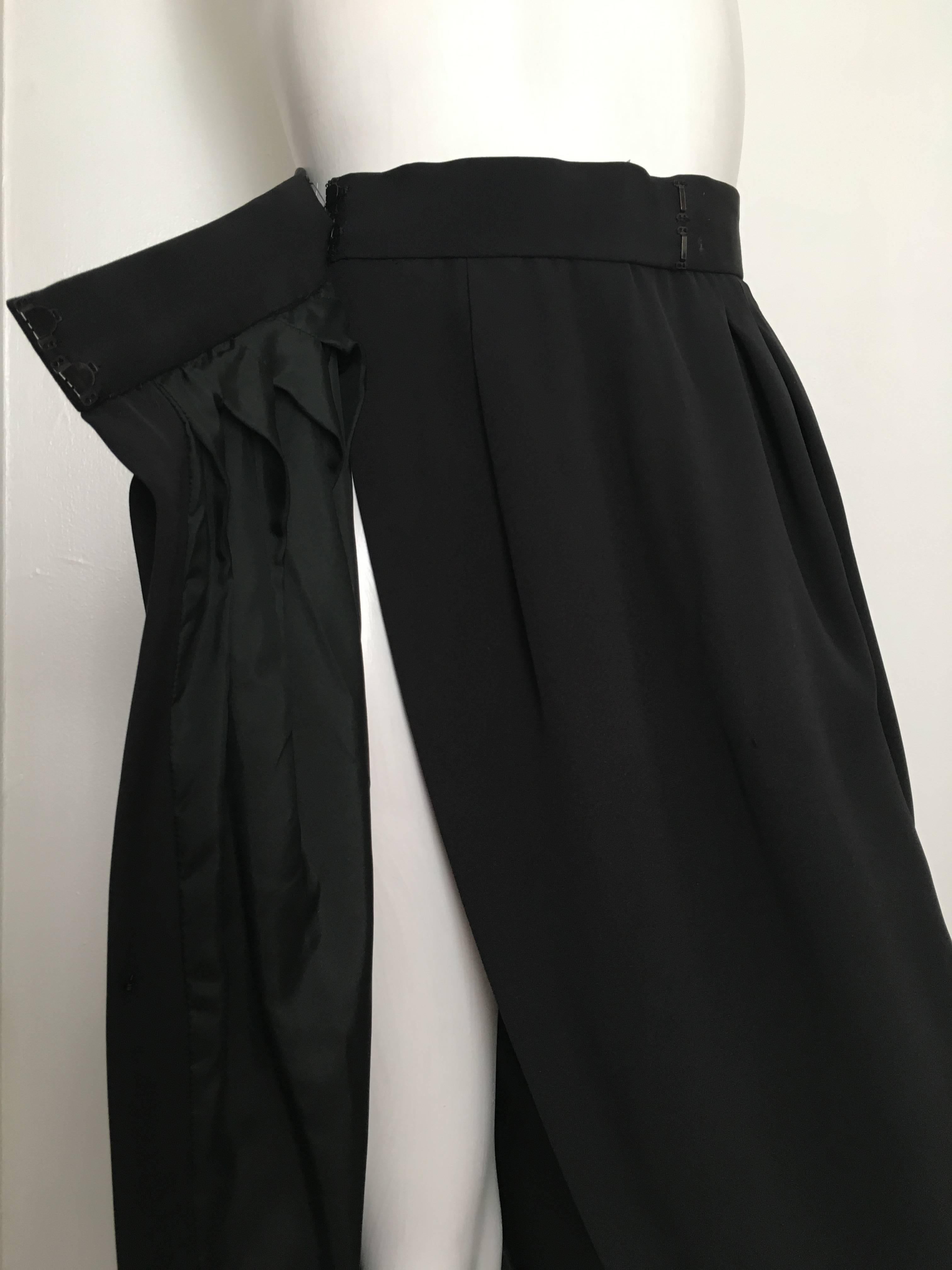Carolyne Roehm Black Long Evening Wrap Skirt Size 4. For Sale 1