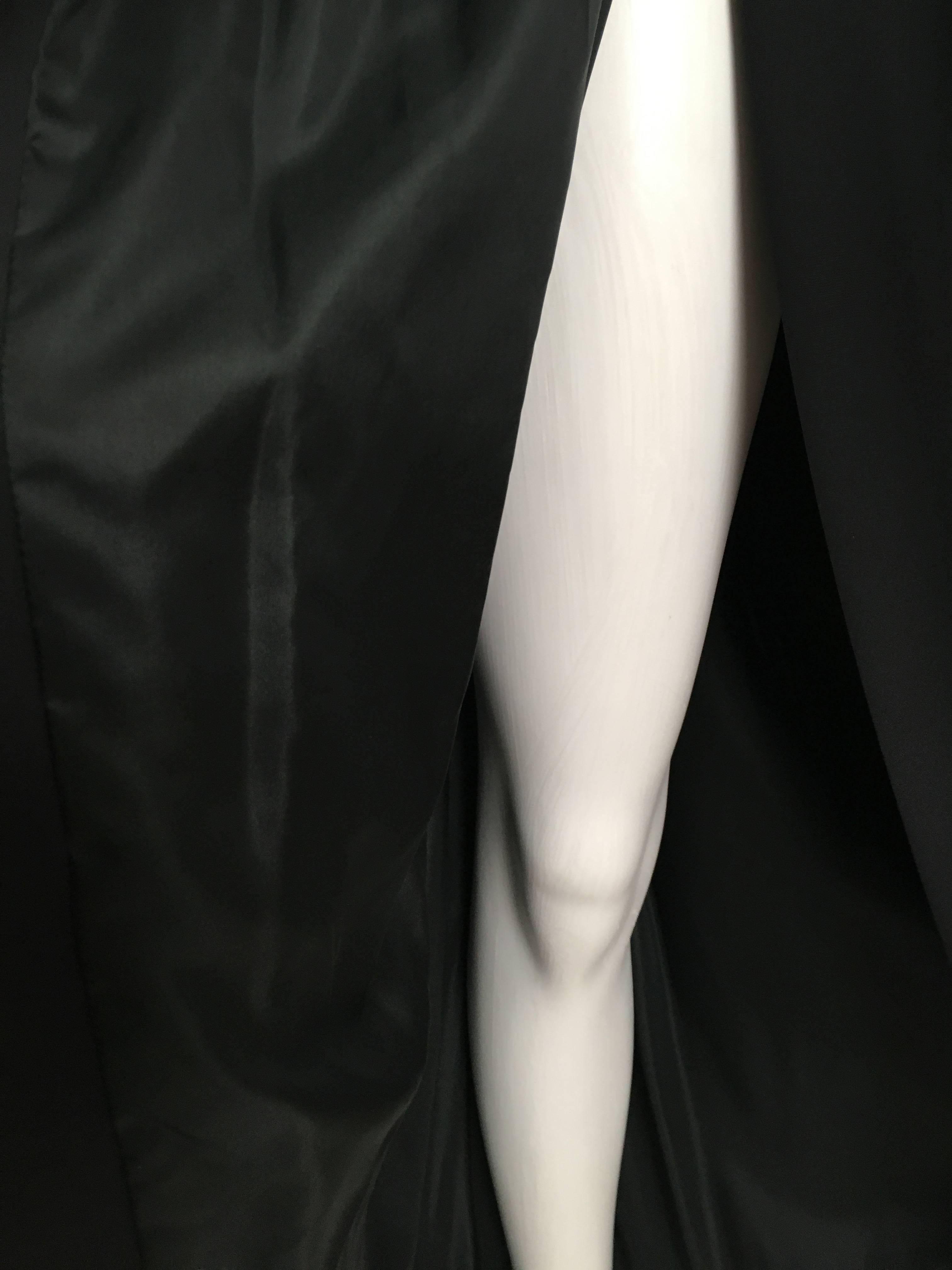 Carolyne Roehm Black Long Evening Wrap Skirt Size 4. For Sale 2