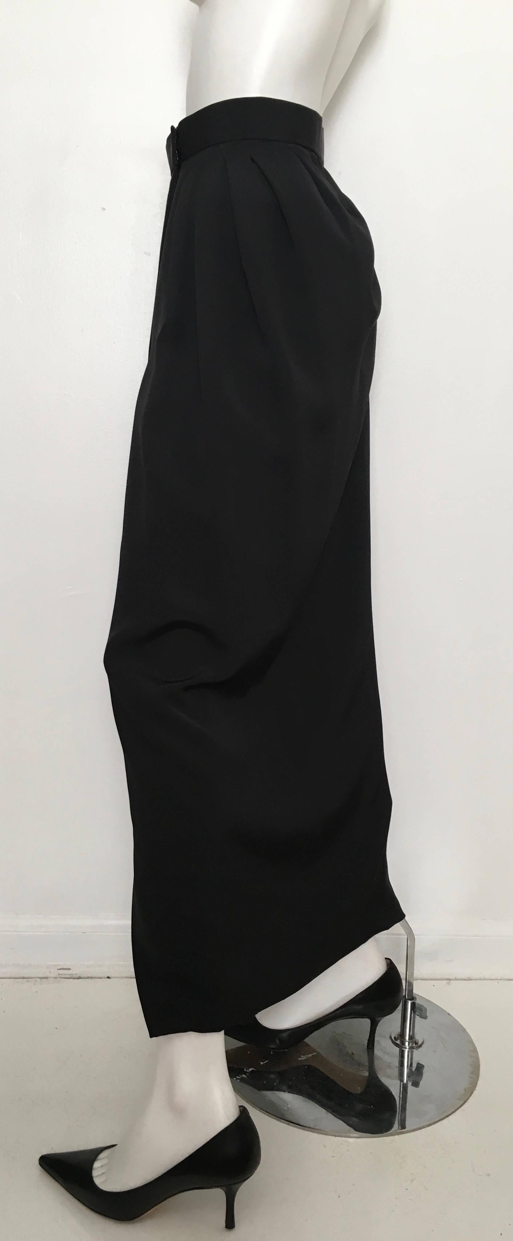 Women's or Men's Carolyne Roehm Black Long Evening Wrap Skirt Size 4. For Sale