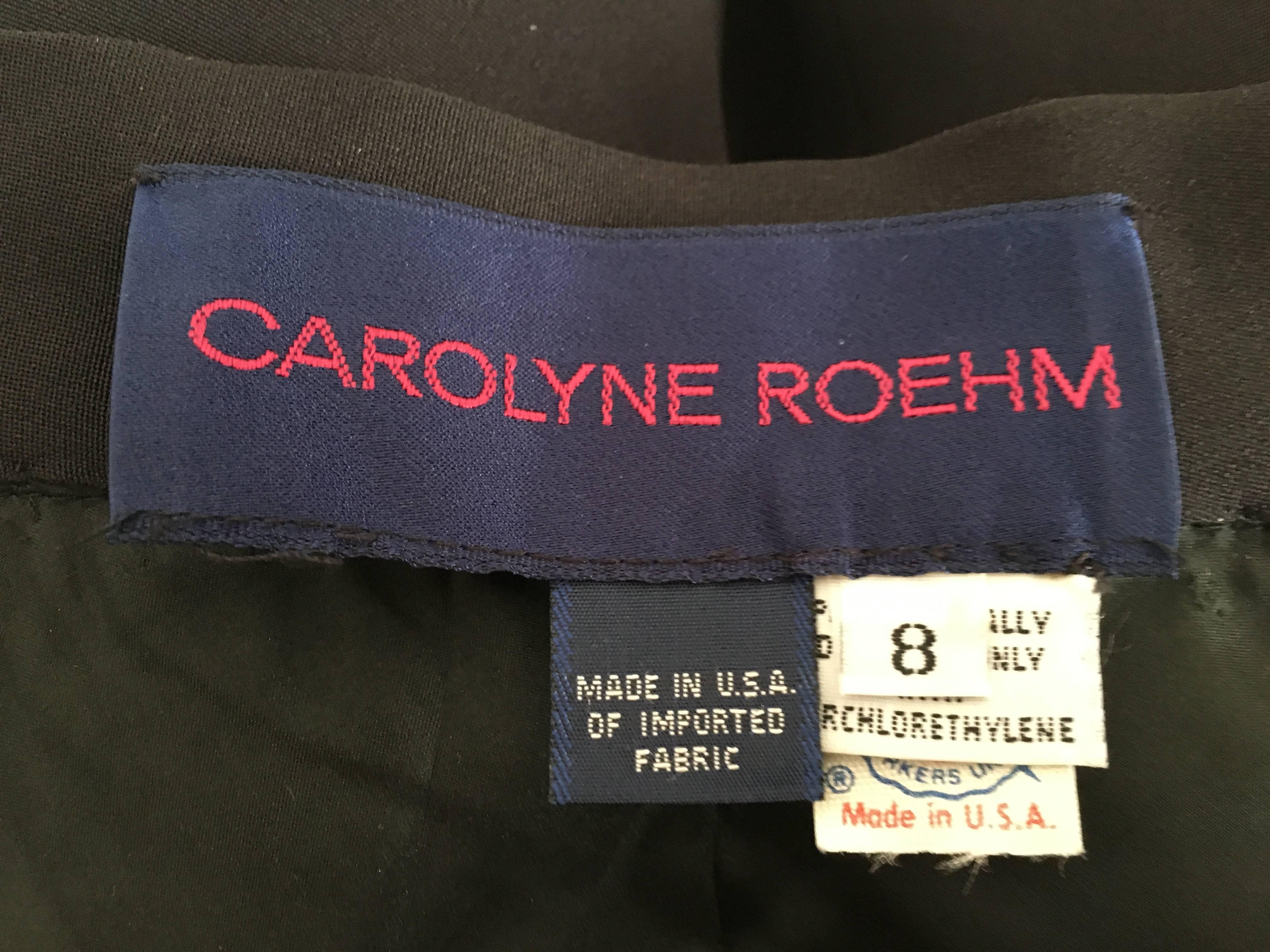 Carolyne Roehm Black Long Evening Wrap Skirt Size 4. For Sale 3