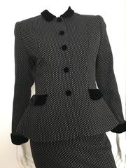 Norma Kamali Black Skirt Suit Size 4.