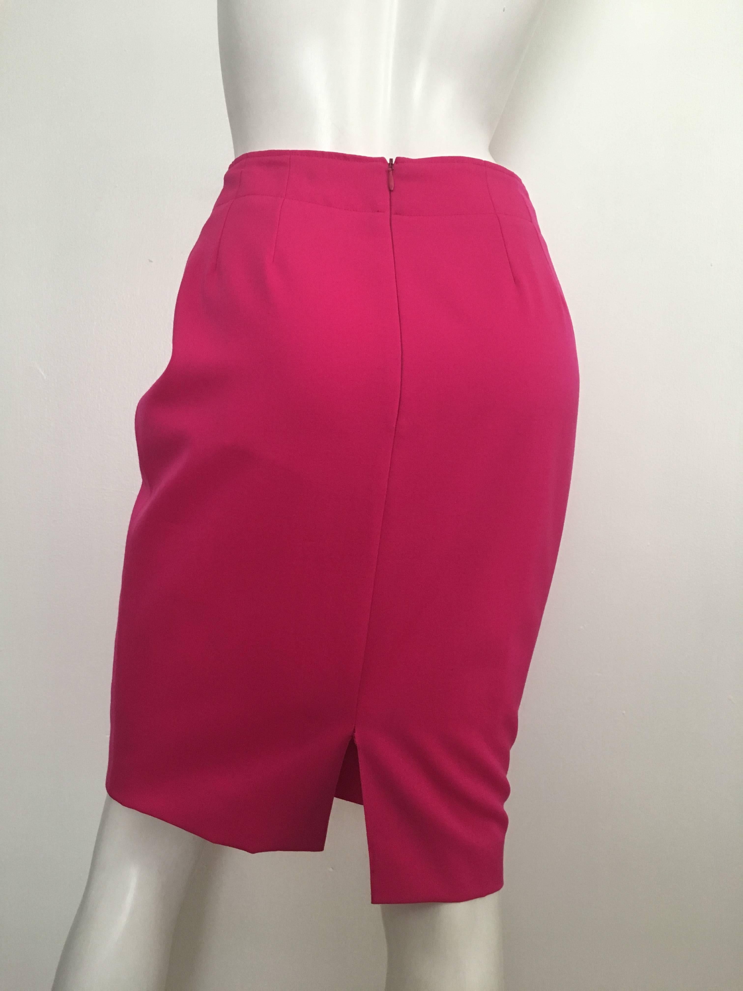 hot pink pencil skirt